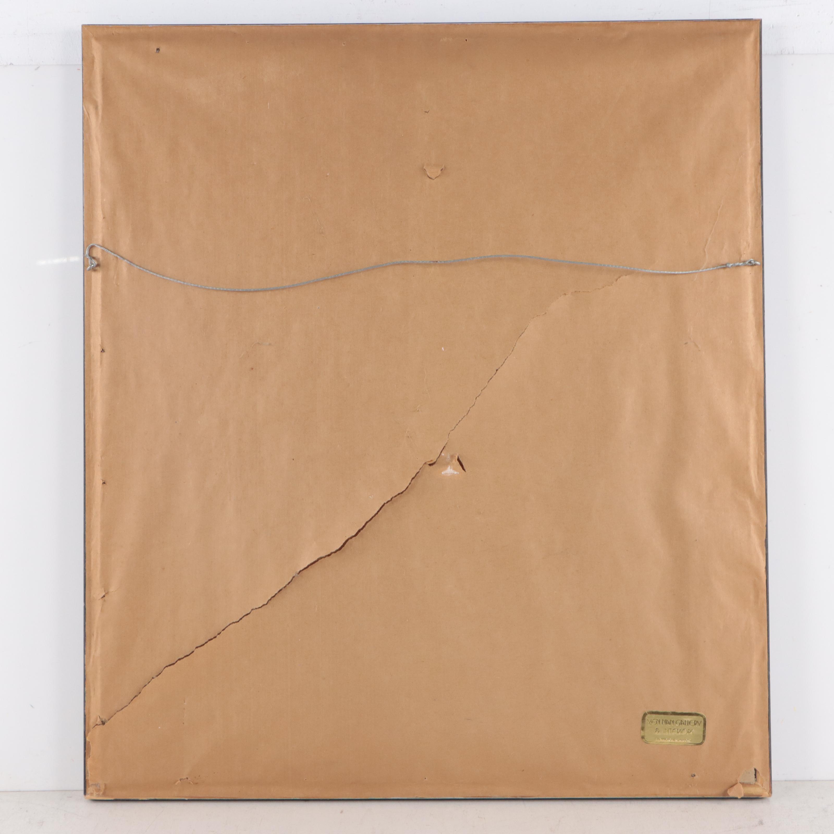 Chinese Silk Embroidery Square With Flower and Butterfly Motifs