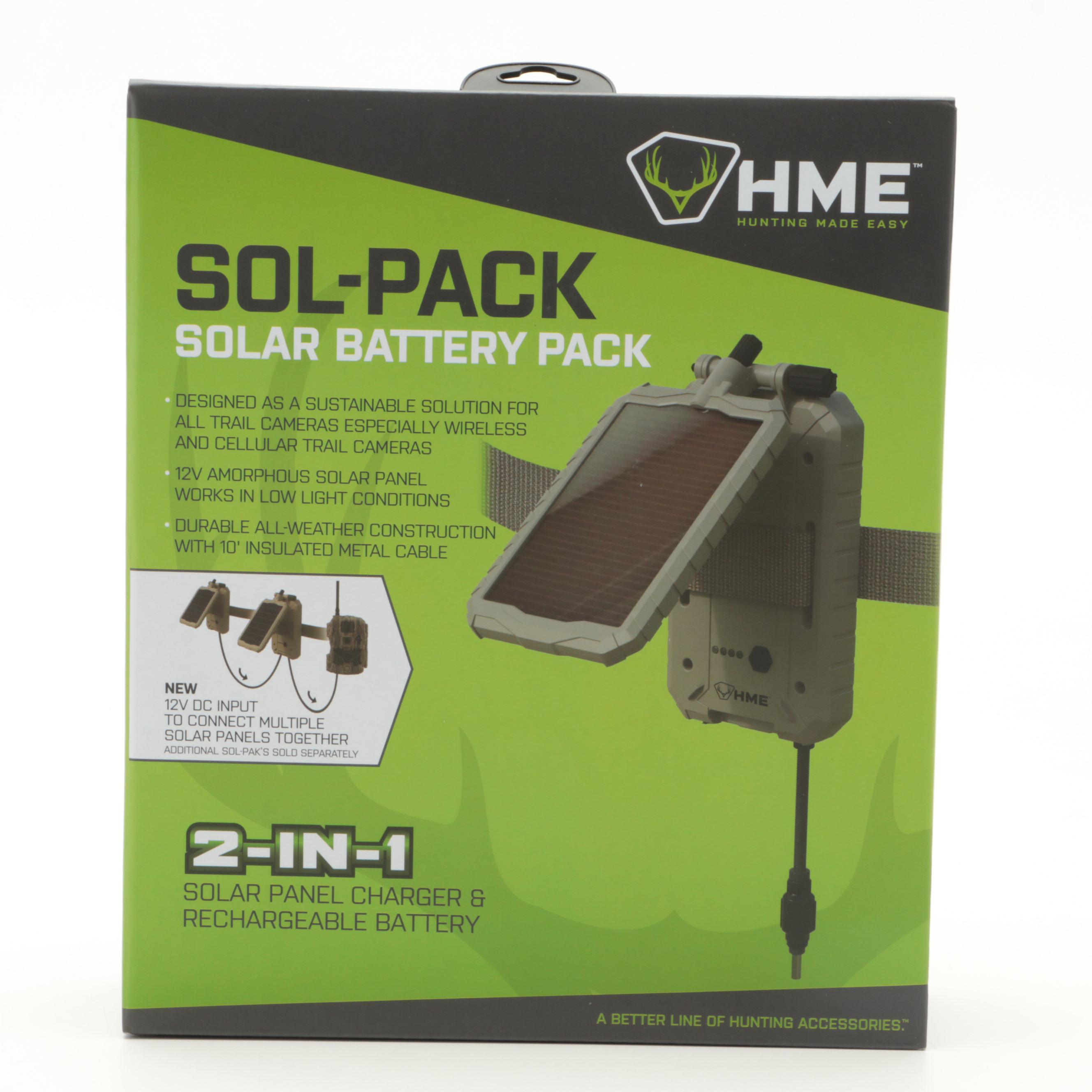 HME Sol-Pack 2-in-1 Trail Camera Solar Battery Pack