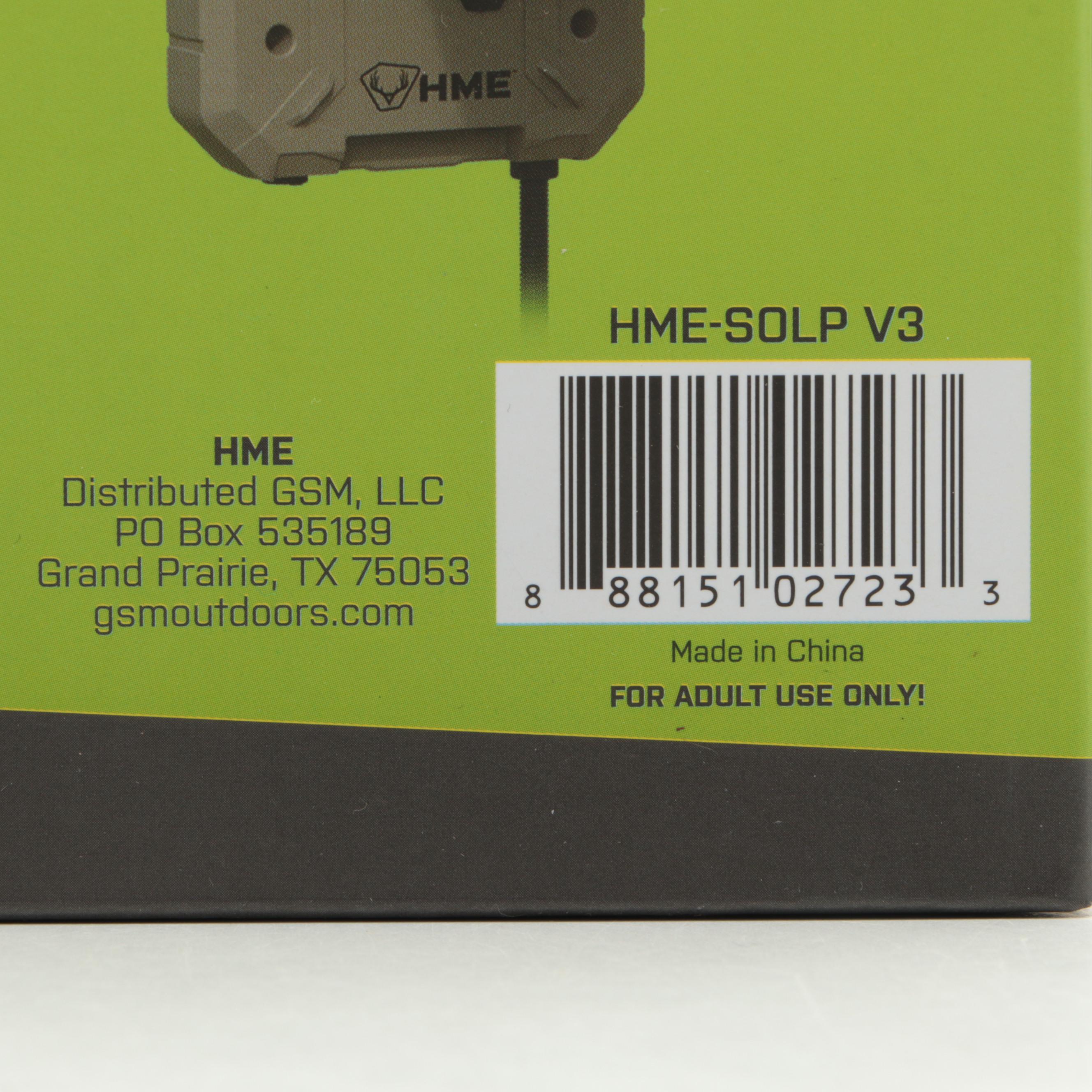 HME Sol-Pack 2-in-1 Trail Camera Solar Battery Pack