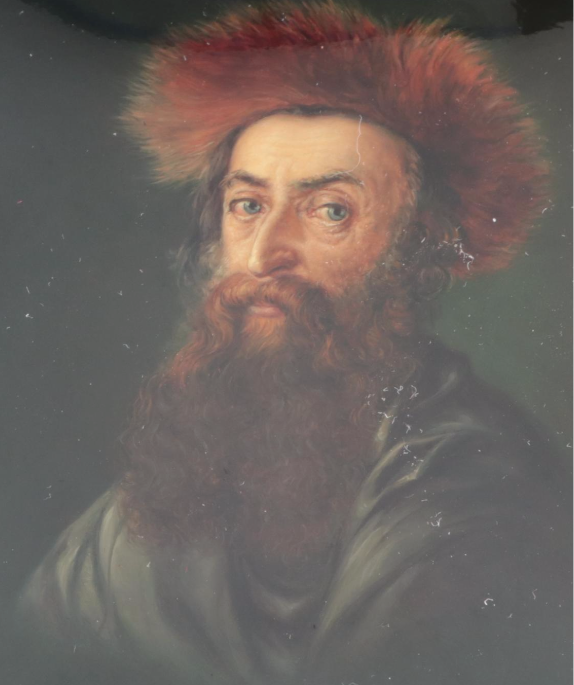 Russian Fedoskino "The Hasidic Jew" Lacquerware Box