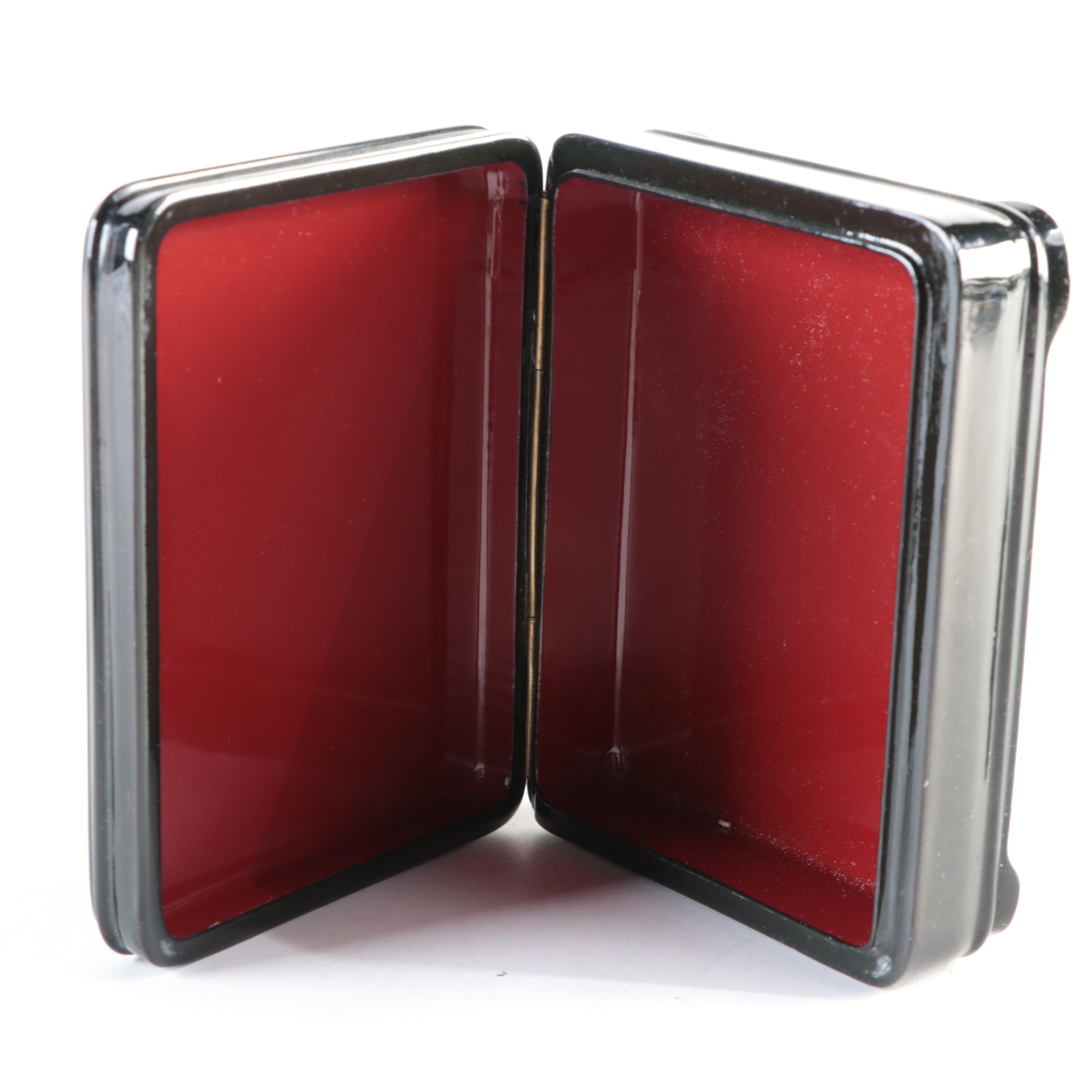 Russian Fedoskino "The Hasidic Jew" Lacquerware Box