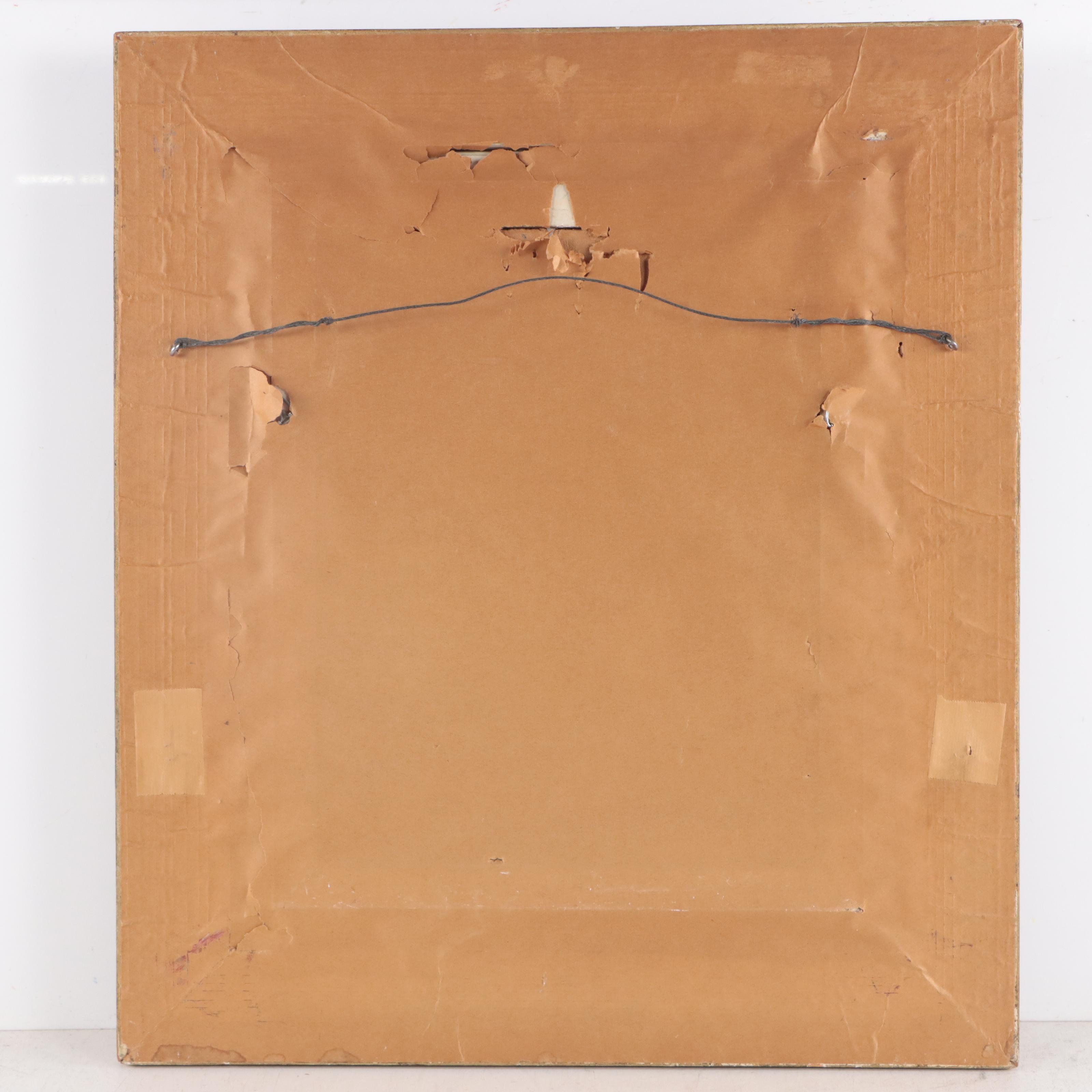 Leblanc Impressionist Style Oil Painting of Street Scene, Mid-20th Century