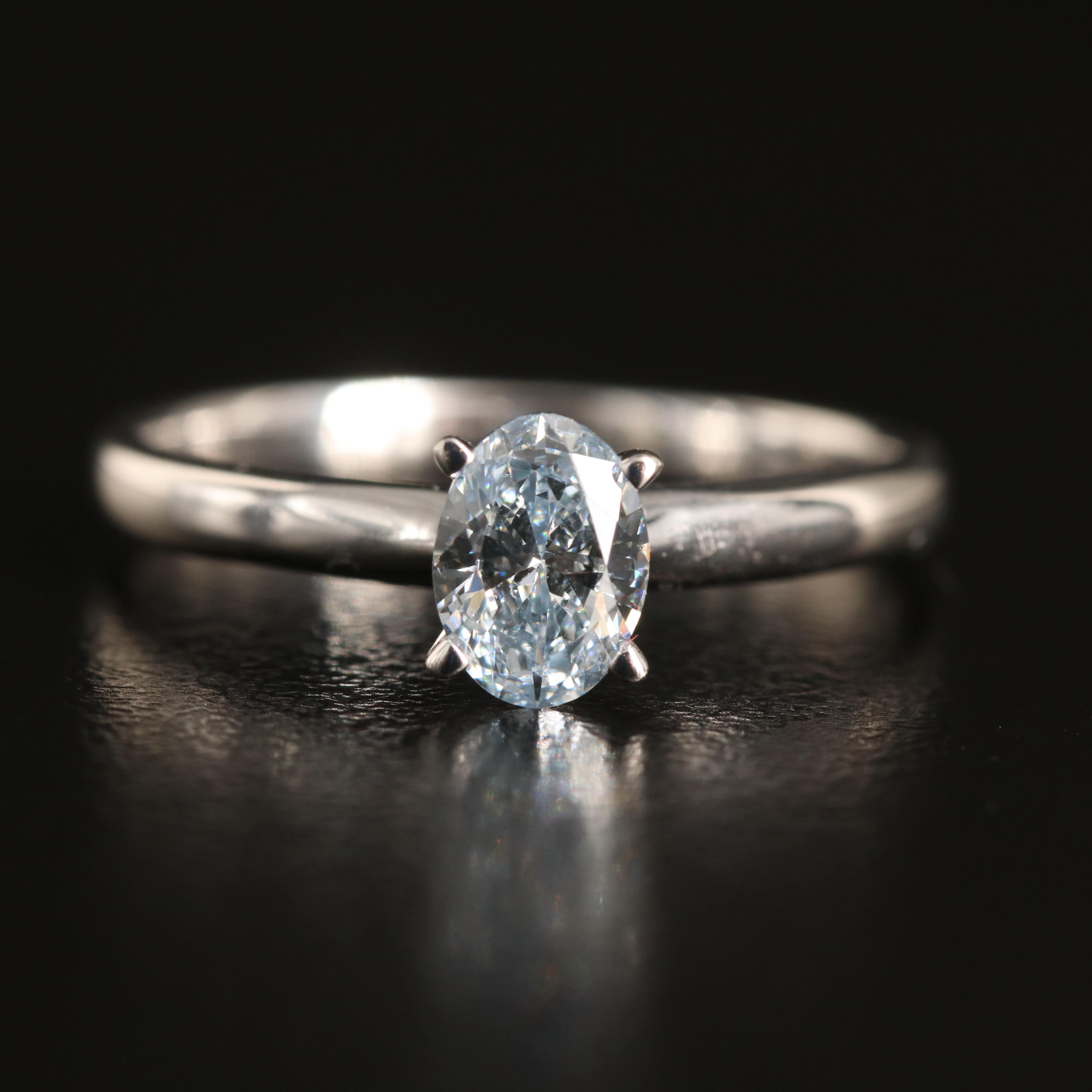 14K 0.59 CT Lab Grown Diamond Solitaire Ring