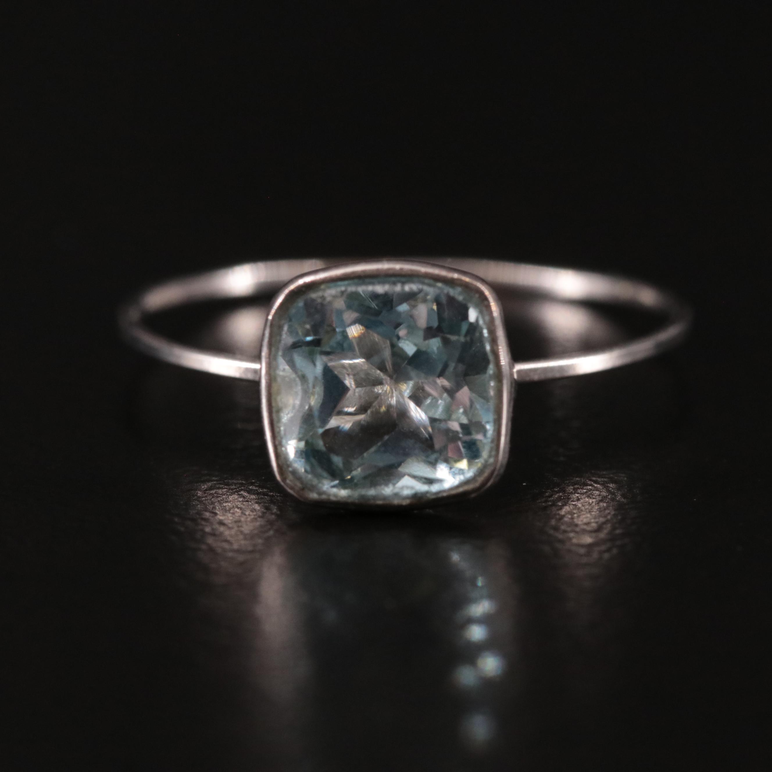 14K Blue Topaz Ring