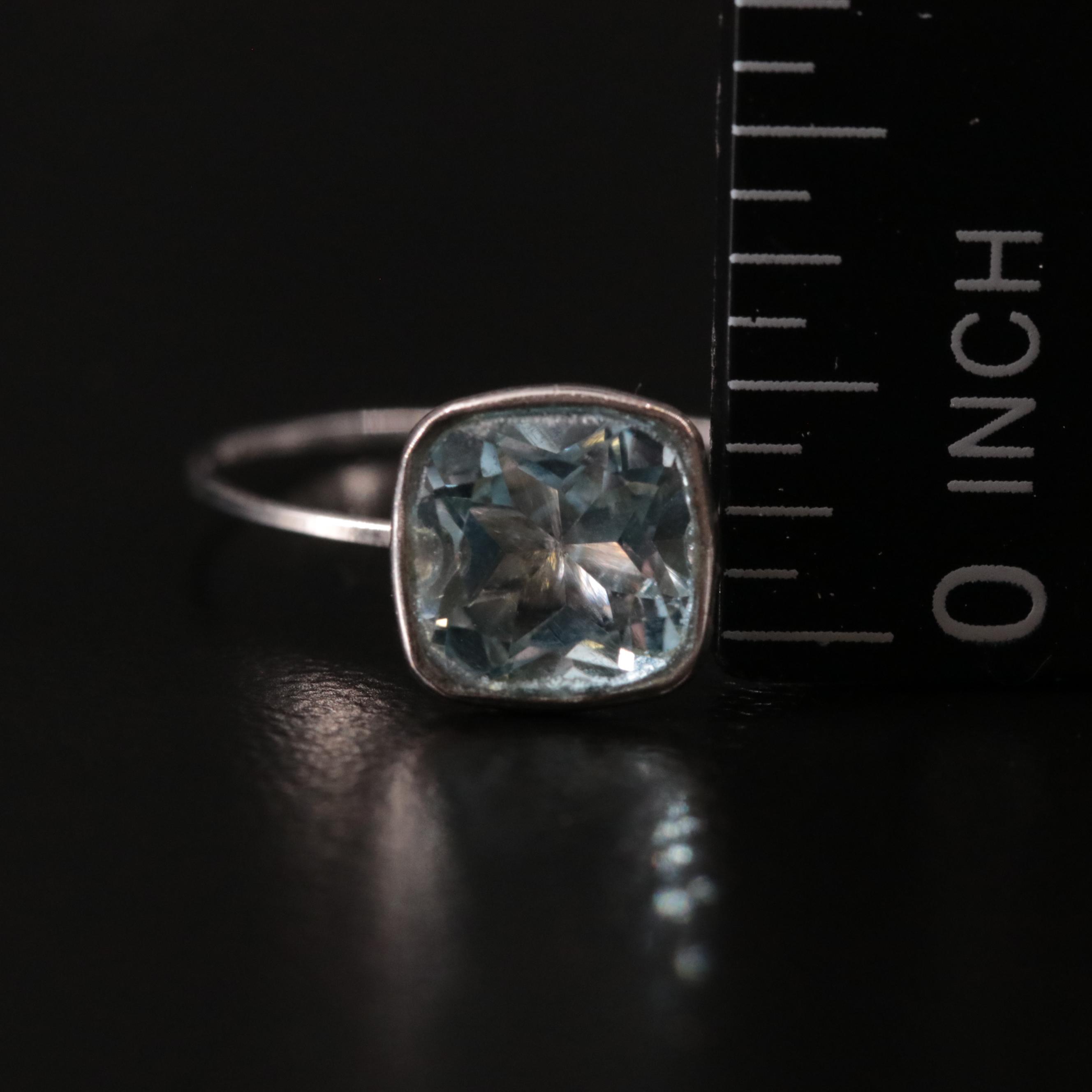 14K Blue Topaz Ring