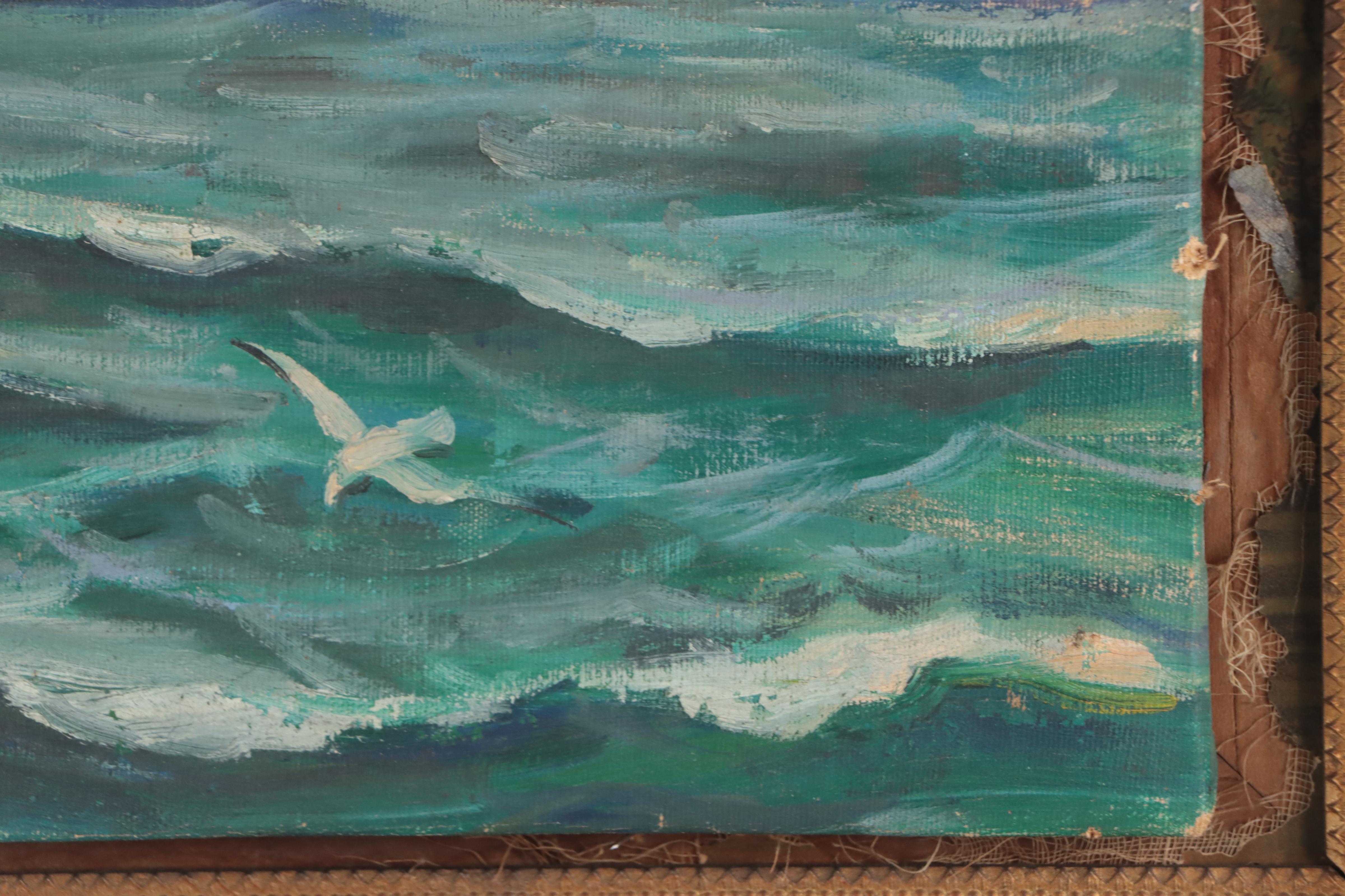 Nautical Oil Painting "Ship Preistley," Circa 1900