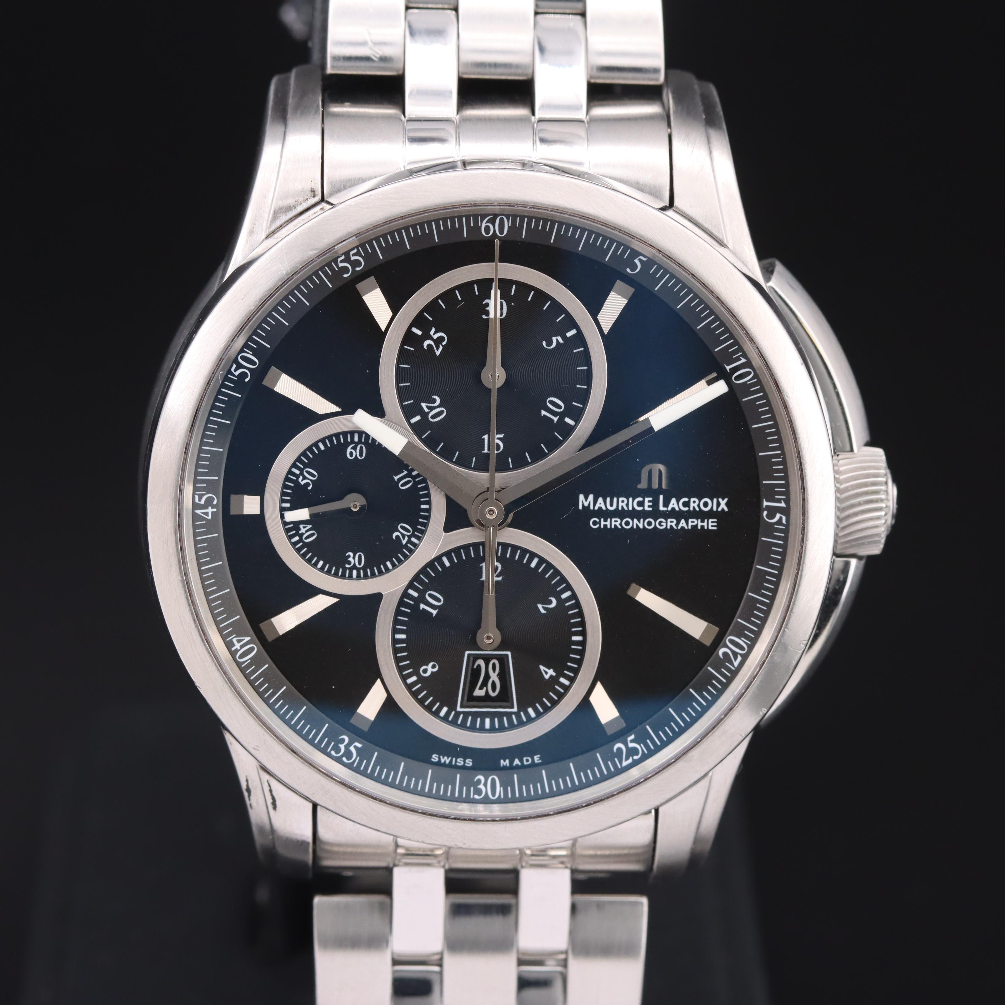 Maurice LaCroix Pontos Chronograph 42mm Steel Automatic Watch
