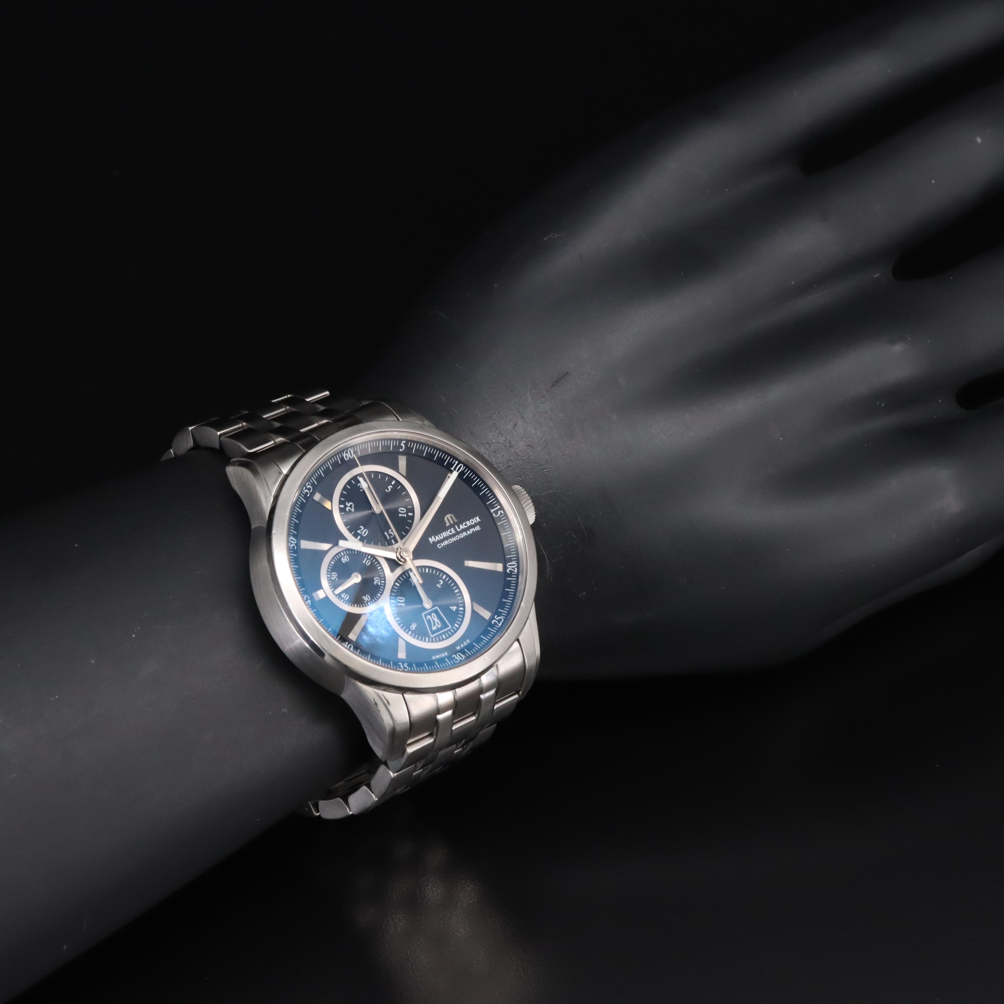 Maurice LaCroix Pontos Chronograph 42mm Steel Automatic Watch