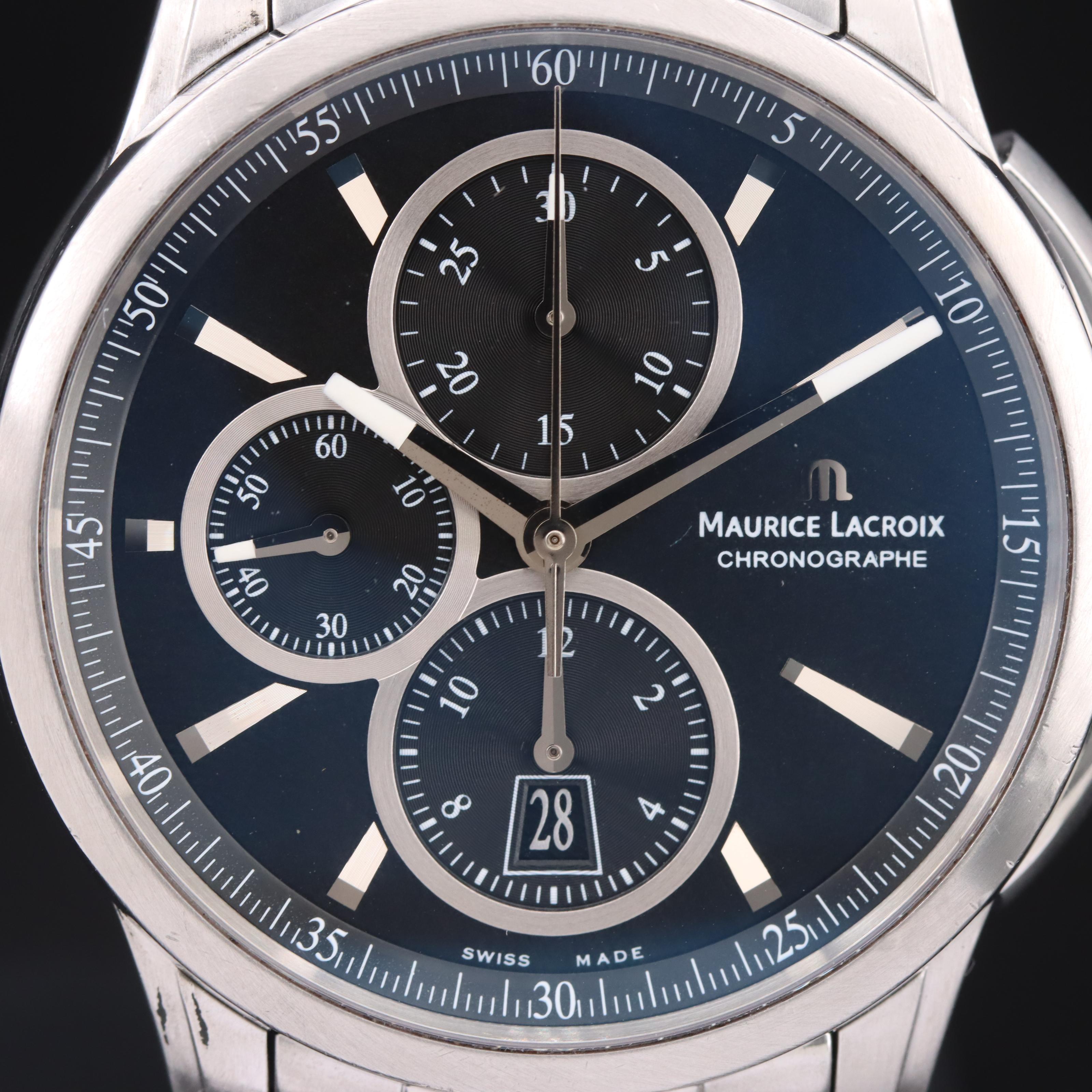 Maurice LaCroix Pontos Chronograph 42mm Steel Automatic Watch