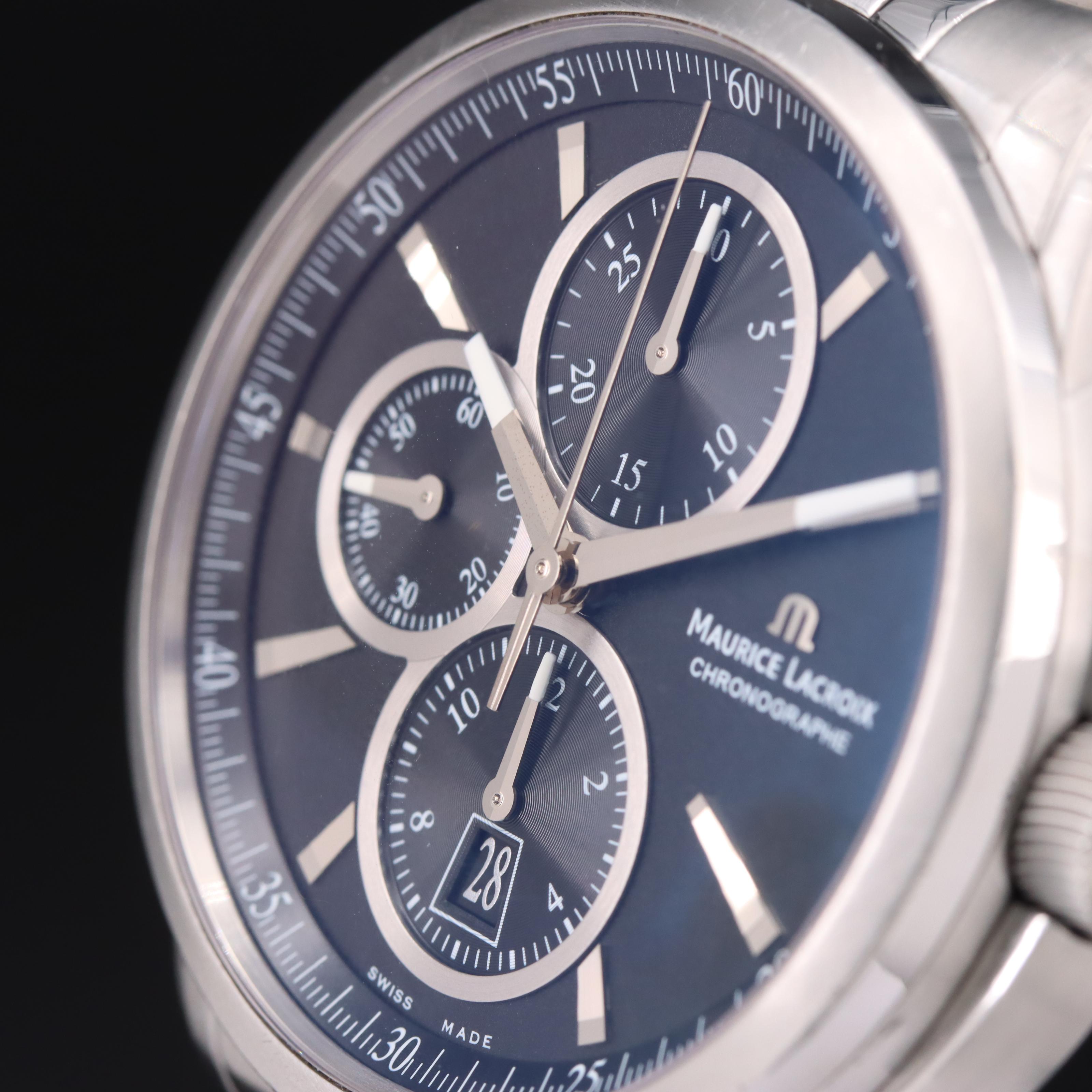 Maurice LaCroix Pontos Chronograph 42mm Steel Automatic Watch