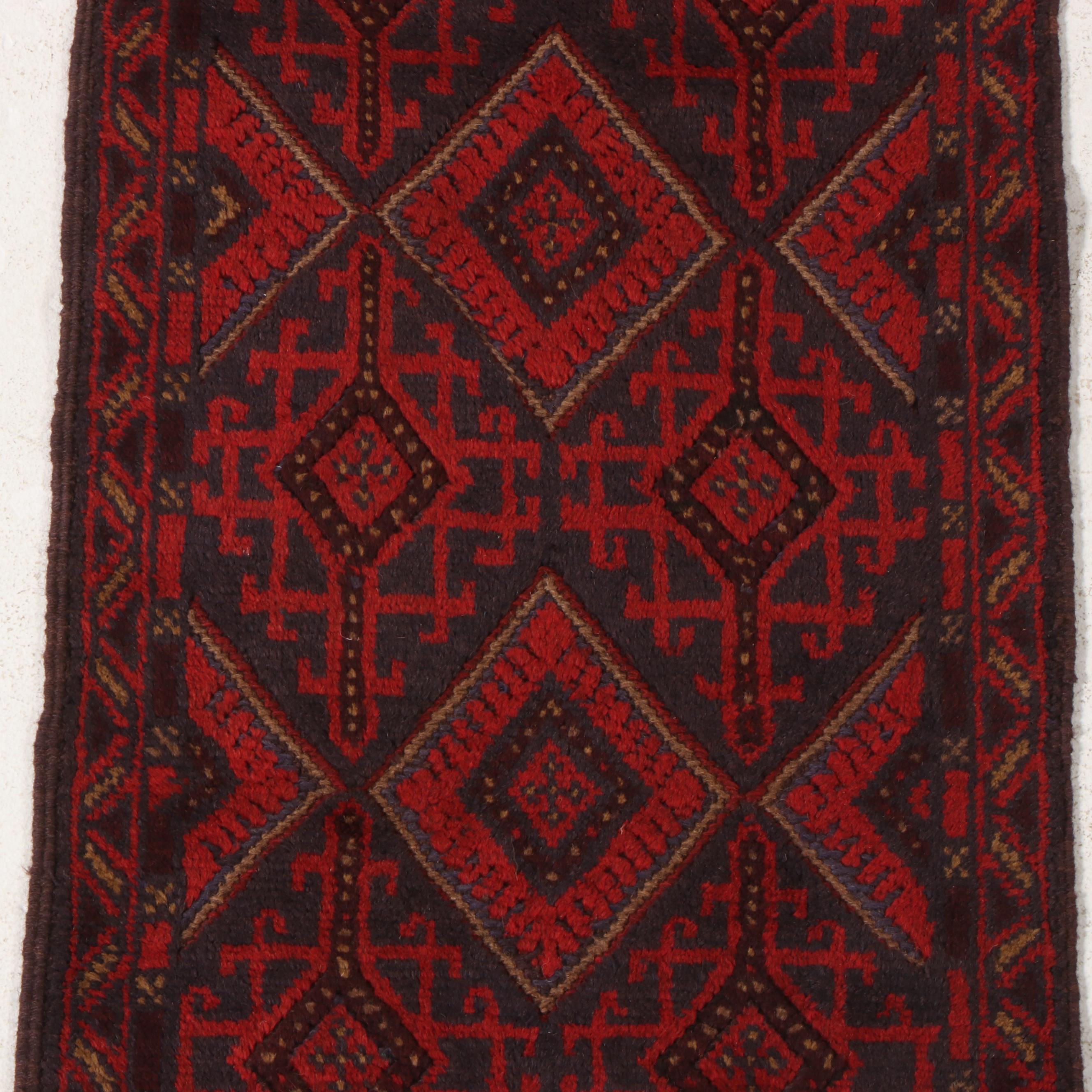 2' x 7'10 Hand-Knotted Afghan Baluch Carpet Runner