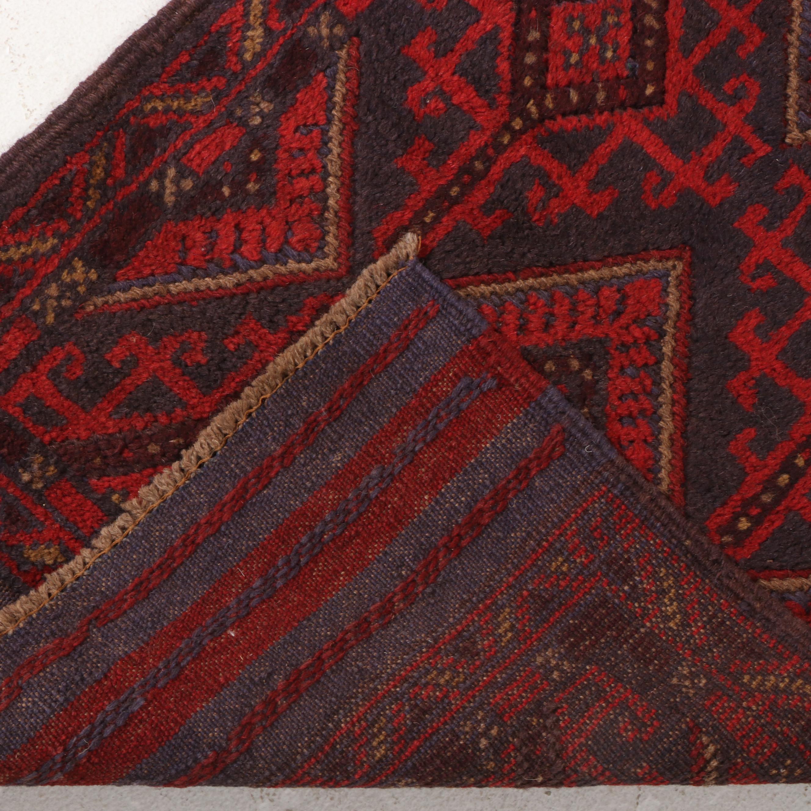 2' x 7'10 Hand-Knotted Afghan Baluch Carpet Runner