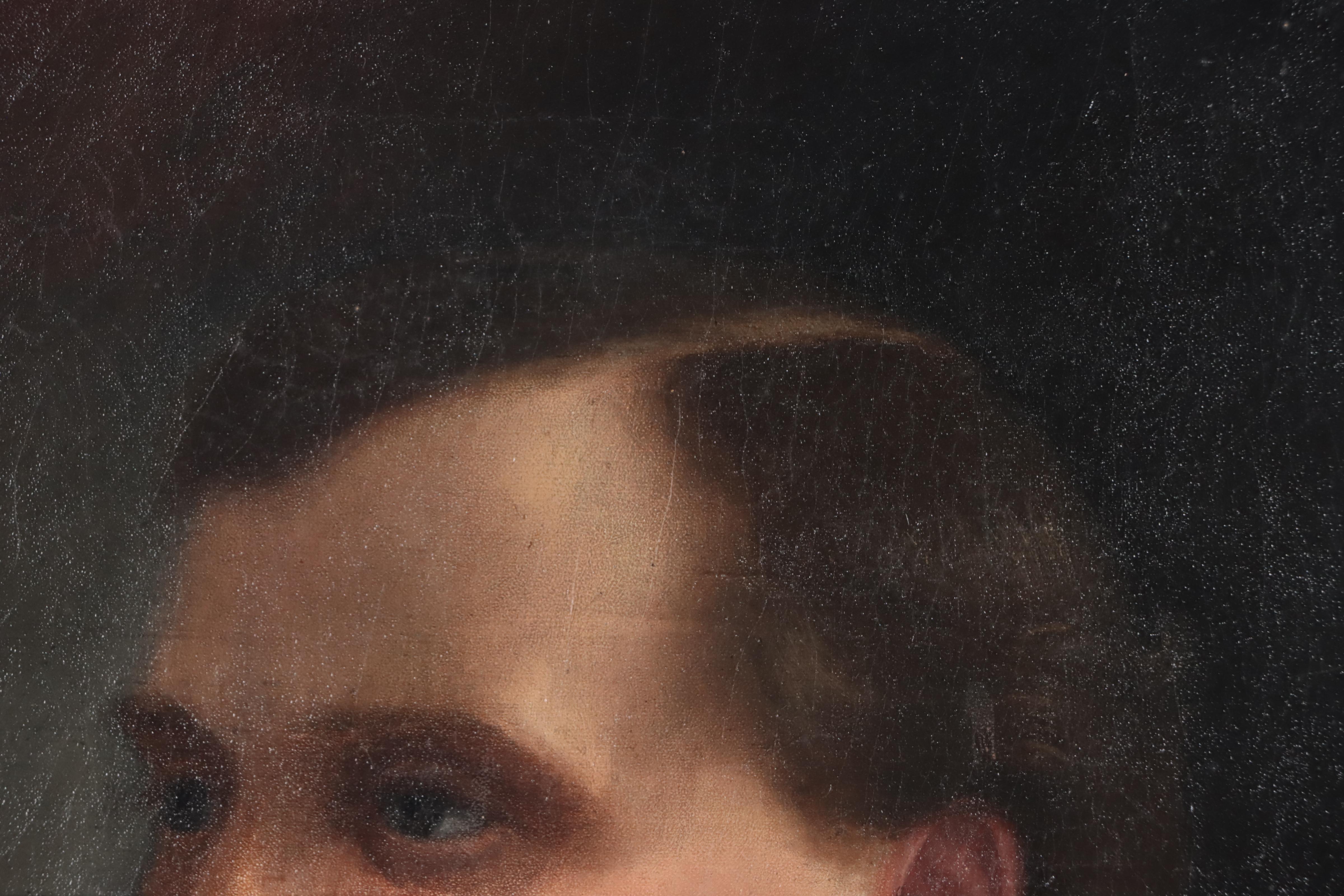 Three-Quarter Portrait Oil Painting of a Gentleman, Late 19th Century