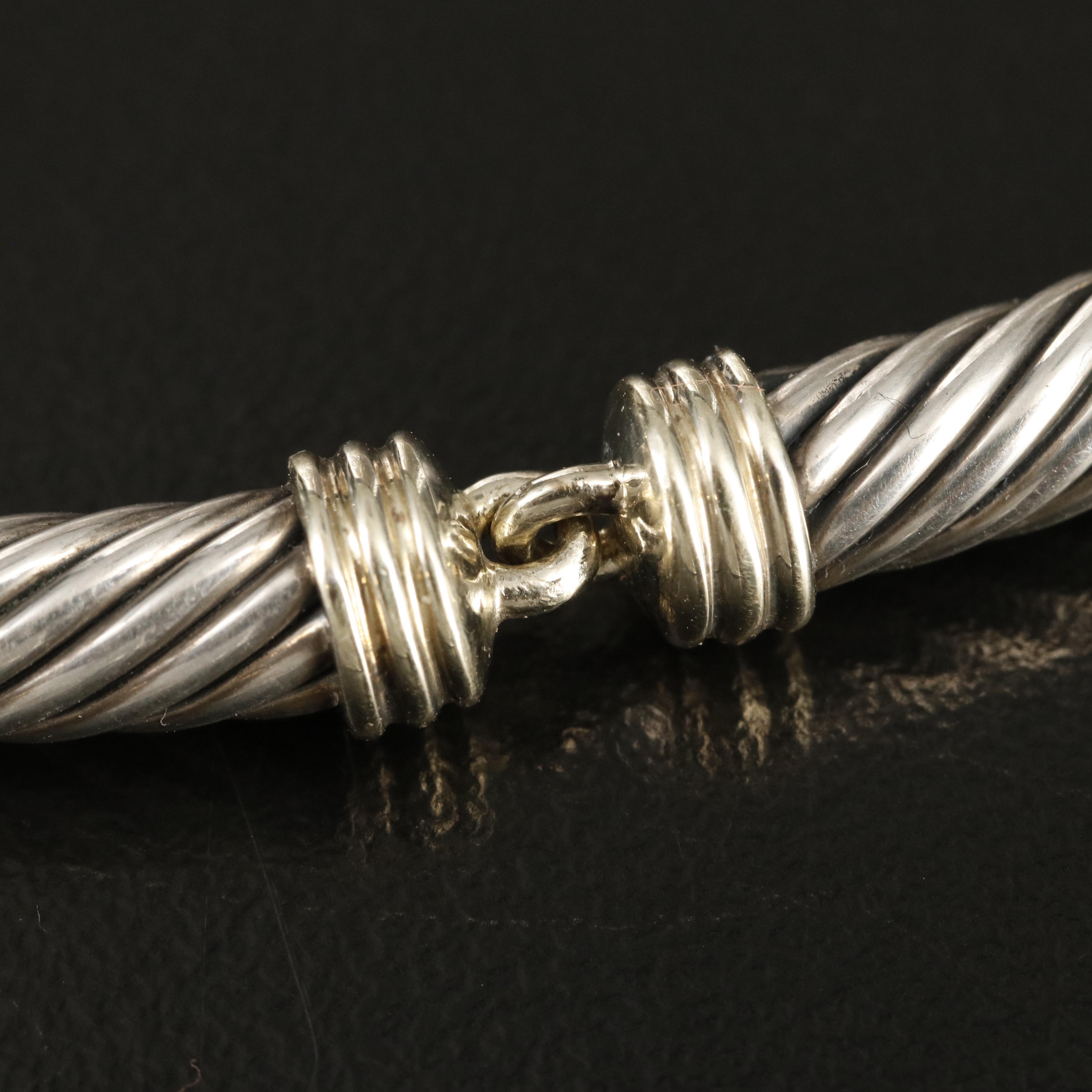 David Yurman Sterling Metro Cable Collar with 14K Accents