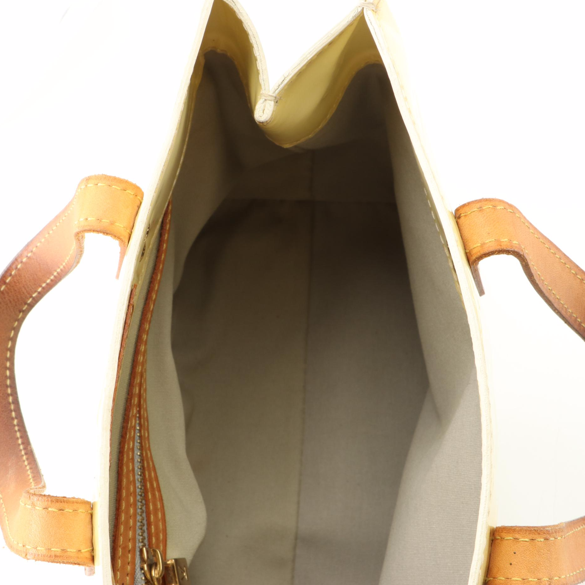 Louis Vuitton Reade PM Handbag in Monogram Vernis and Vachetta Leather