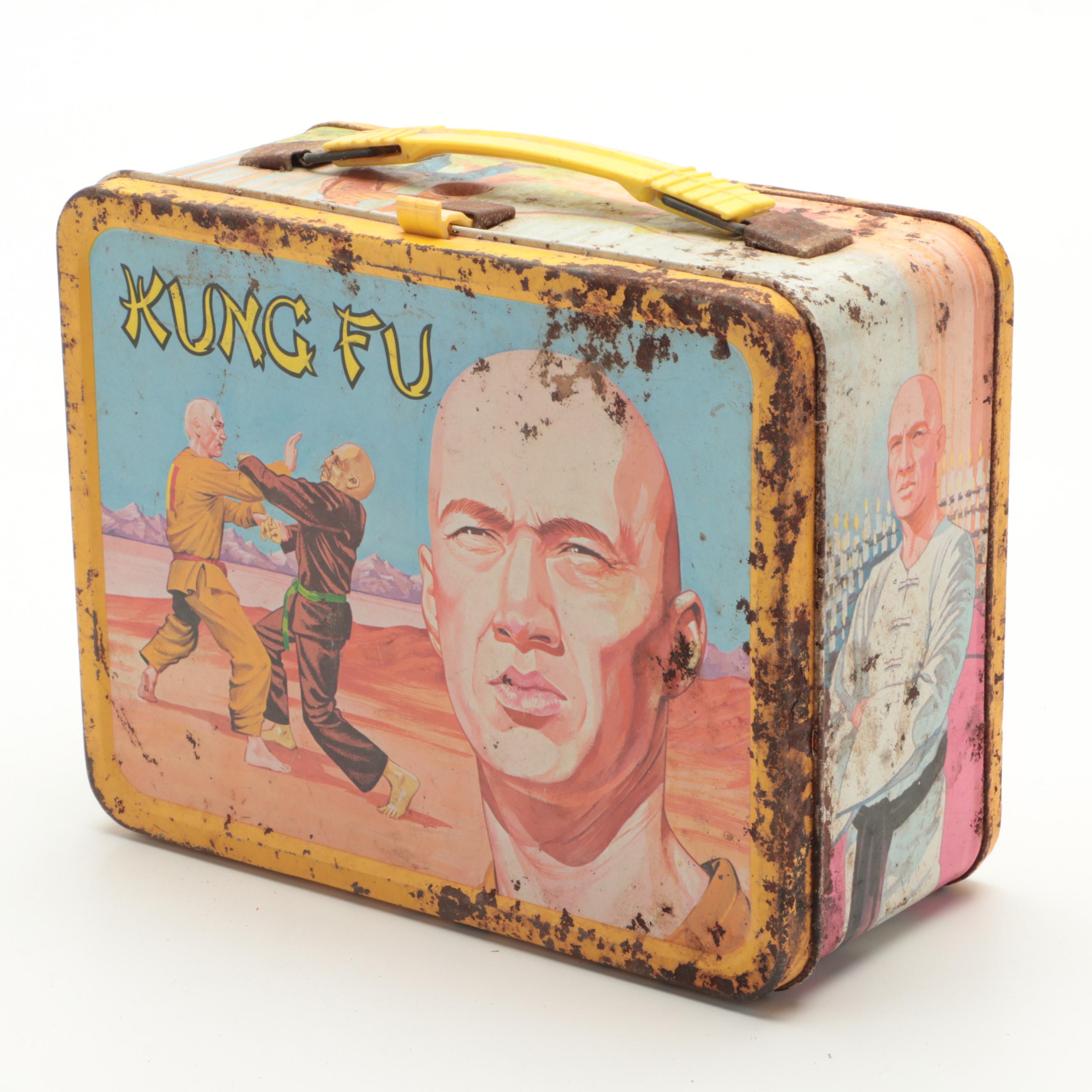The Brady Bunch, Kung-Fu and CP Railroad Aluminum Lunchboxes, Late 20th Century