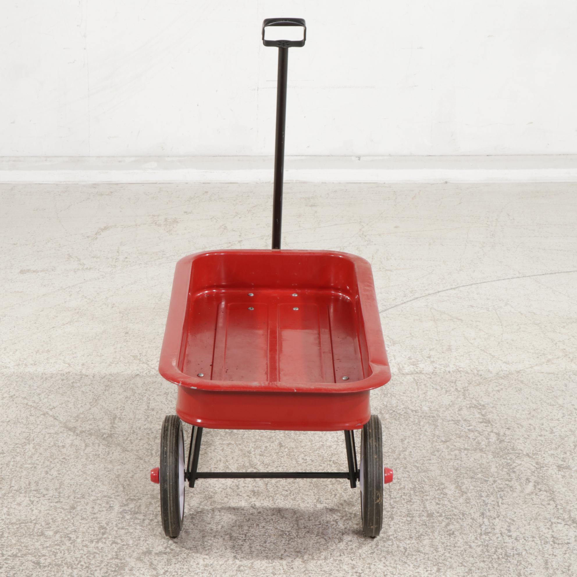 Contemporary Radio Flyer Model 18 Red-Painted Steel Wagon