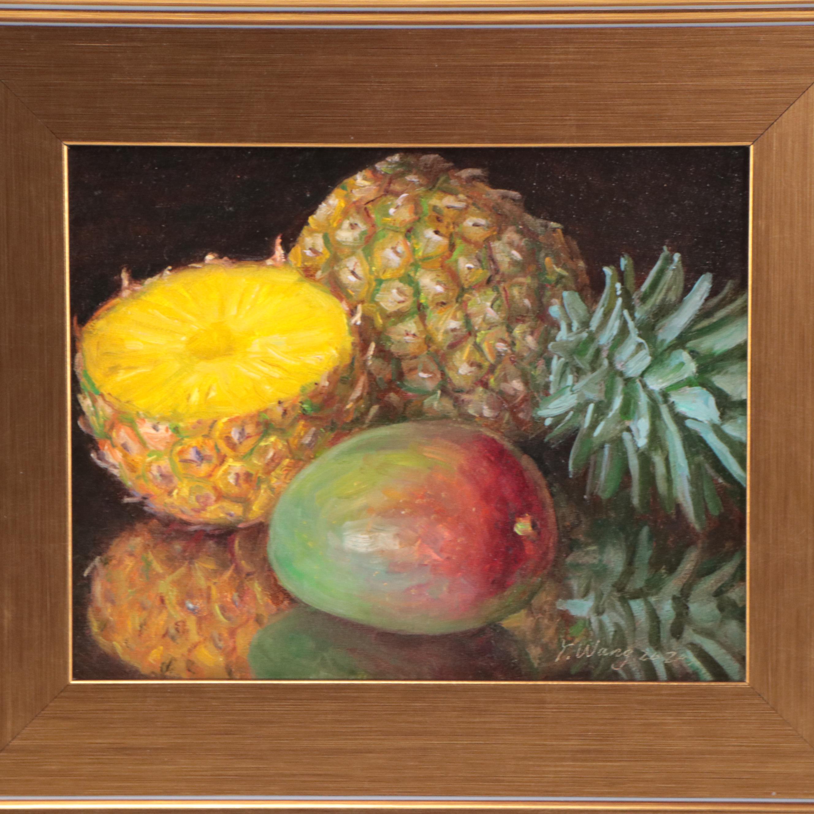 Youqing Wang Realist Still Life Oil Painting of Fruit, 2020