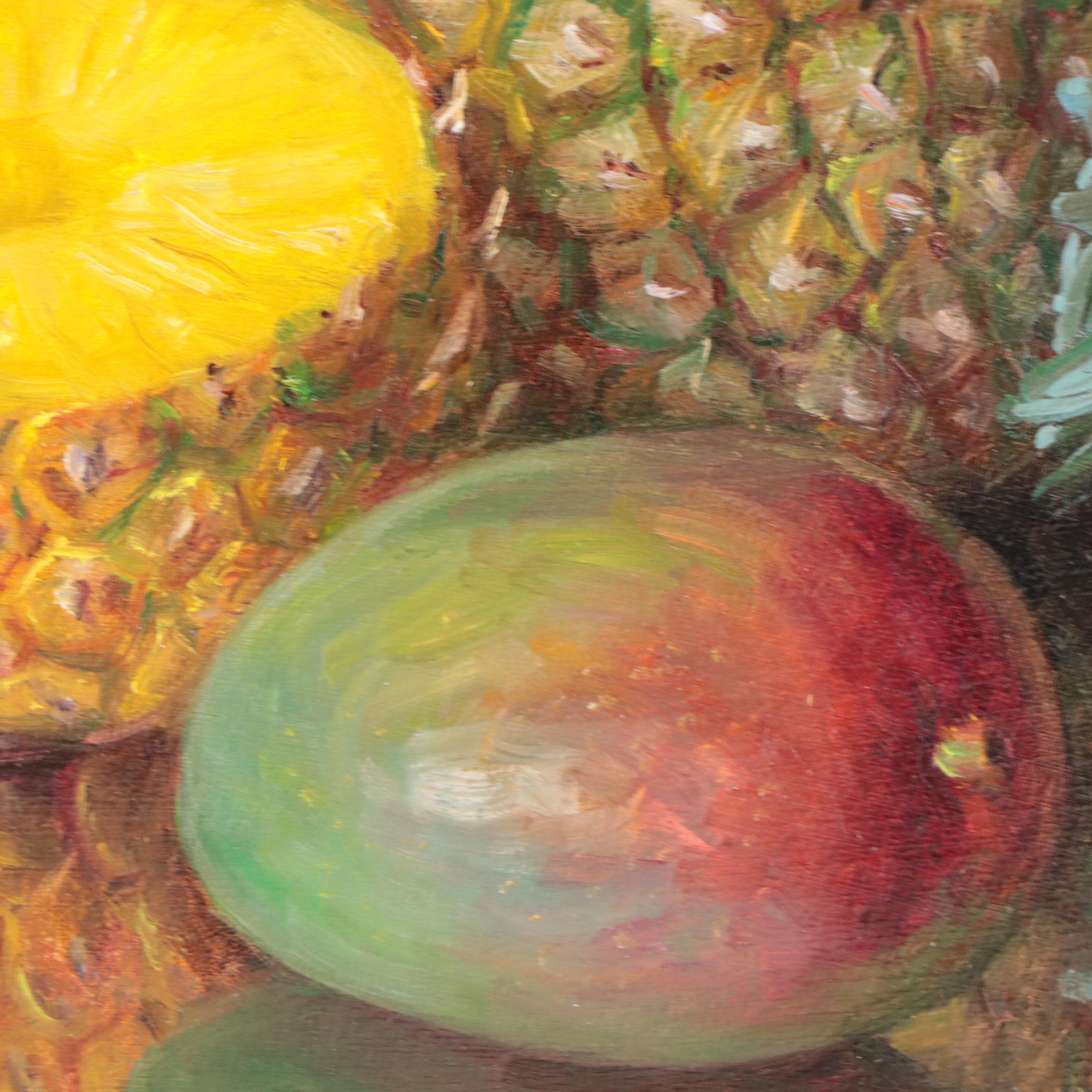 Youqing Wang Realist Still Life Oil Painting of Fruit, 2020