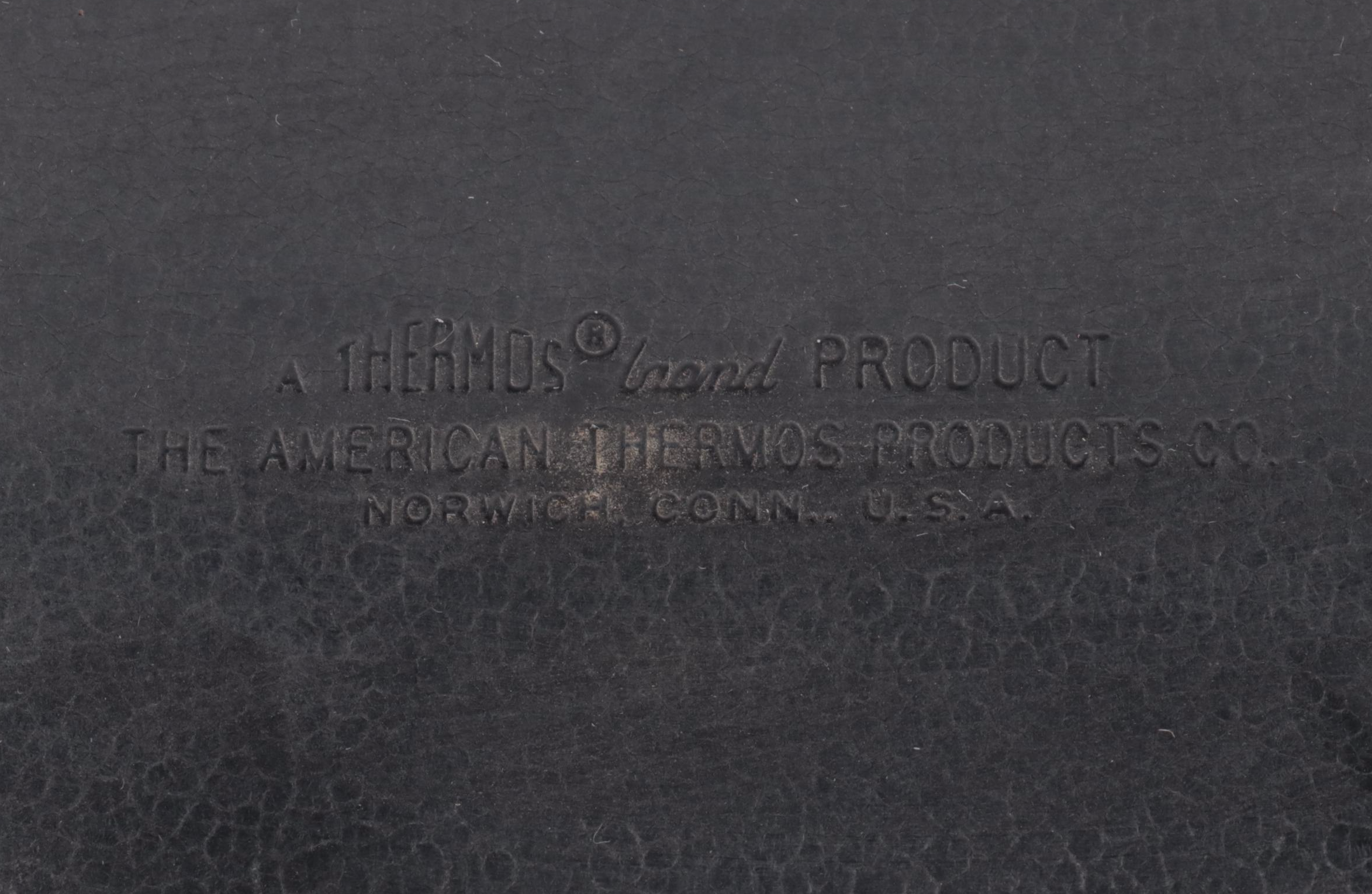 Thermos Matte Black Metal Workman's Lunchboxes, Mid to Late 20th Century