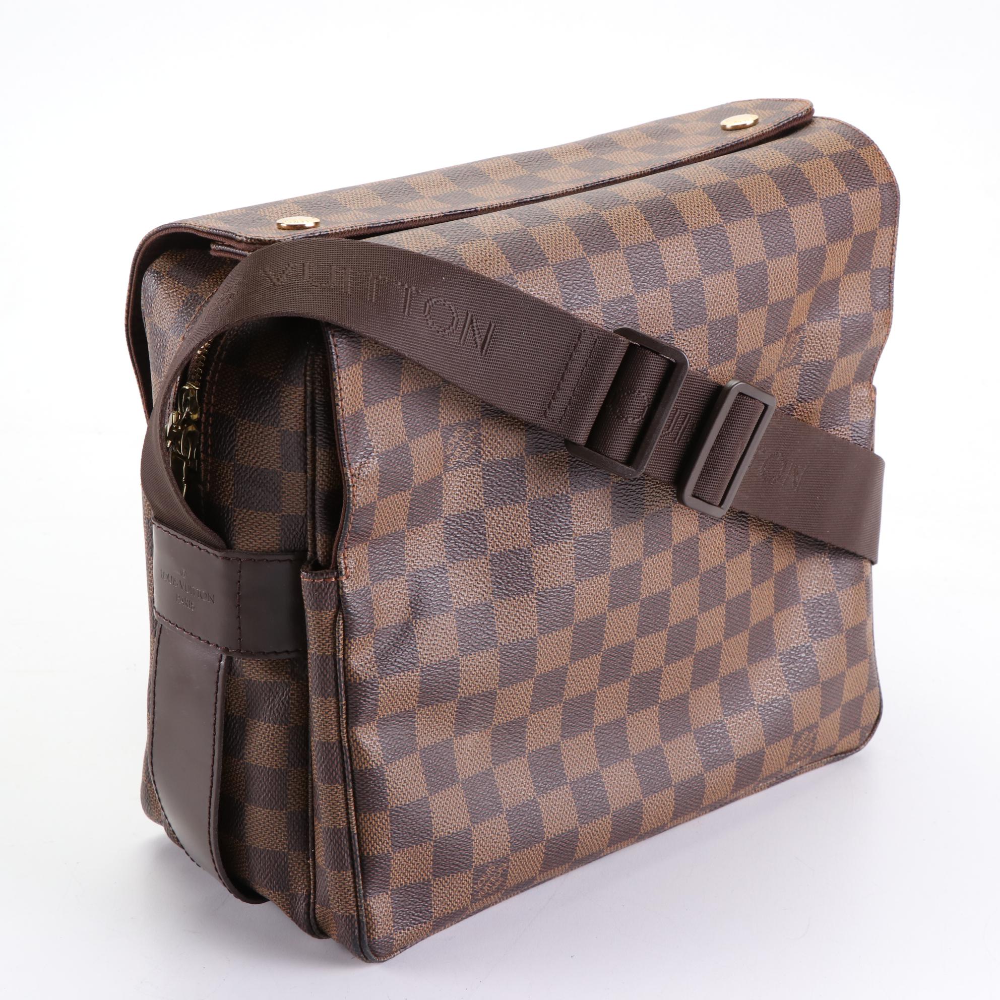 Louis Vuitton Naviglio Crossbody Bag in Damier Ebene Canvas