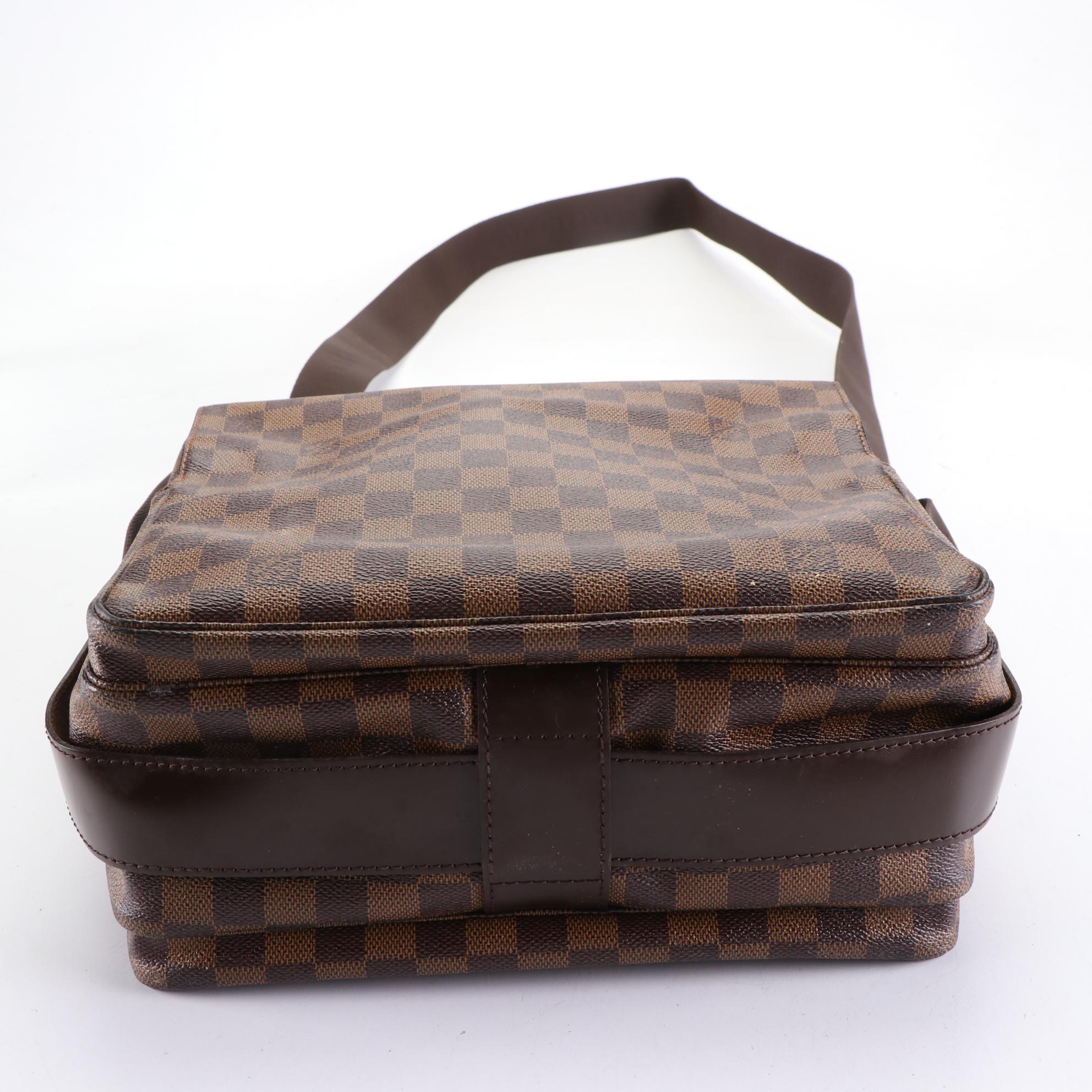 Louis Vuitton Naviglio Crossbody Bag in Damier Ebene Canvas
