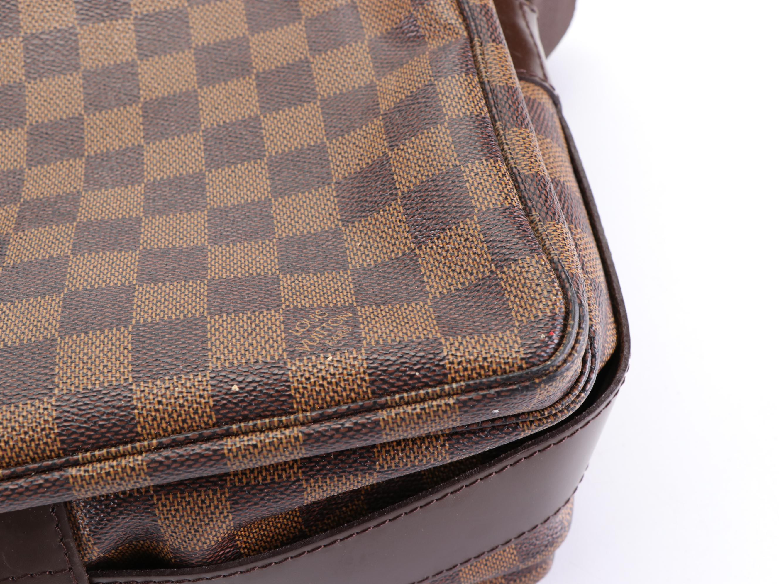 Louis Vuitton Naviglio Crossbody Bag in Damier Ebene Canvas