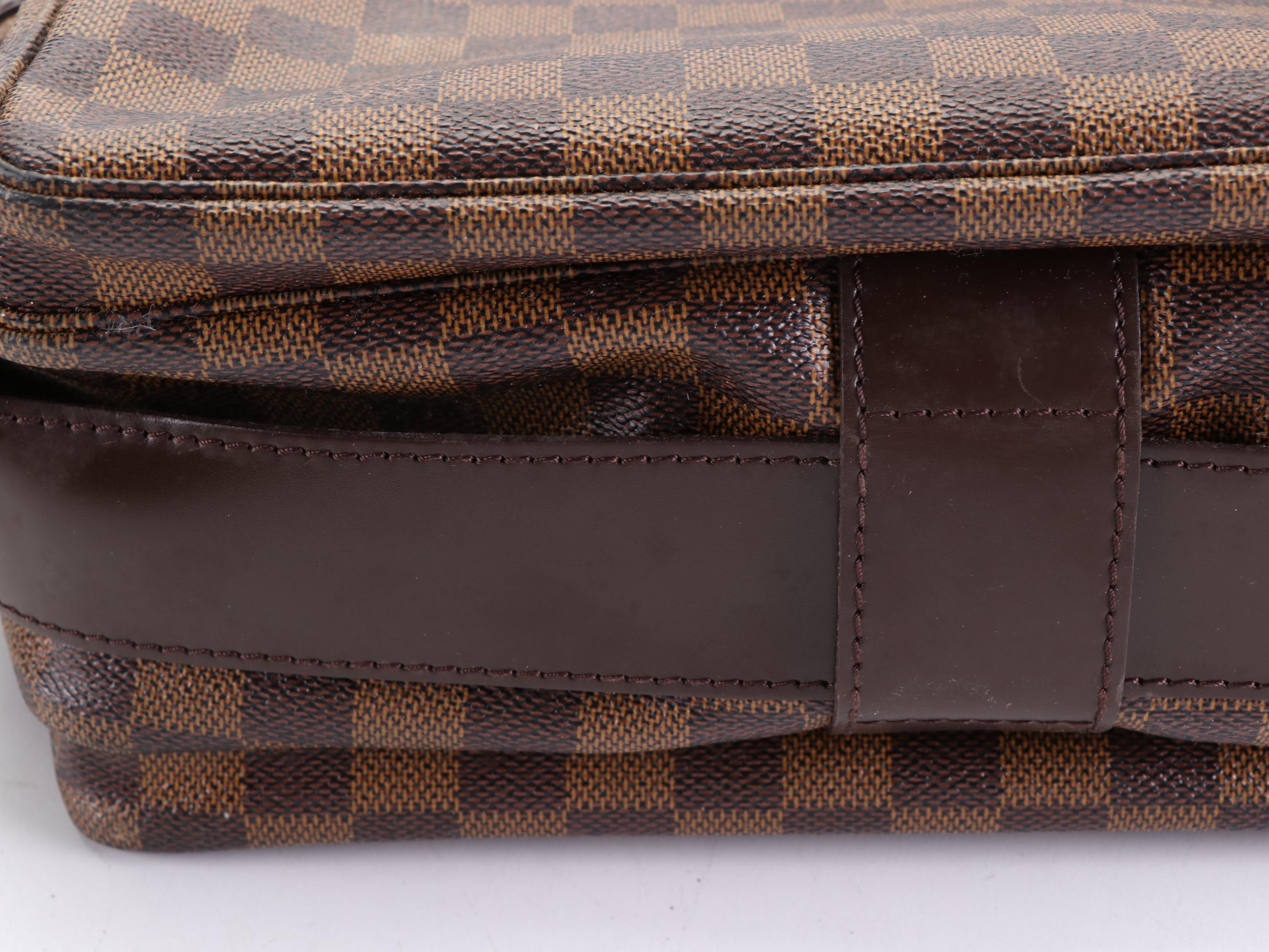 Louis Vuitton Naviglio Crossbody Bag in Damier Ebene Canvas