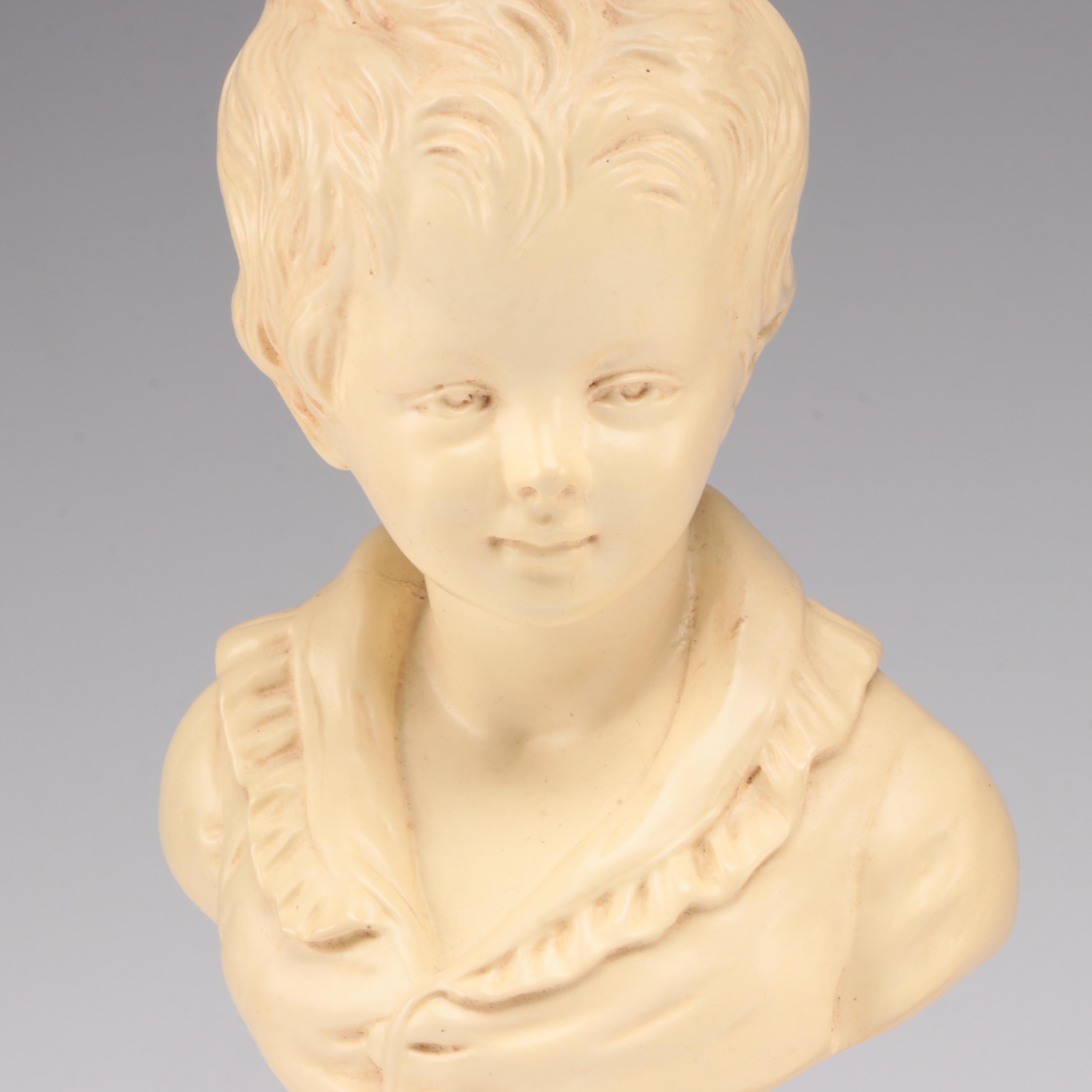 Rococo Style Mounted Composite Bust after Houdon "Des Enfants Brongniart"