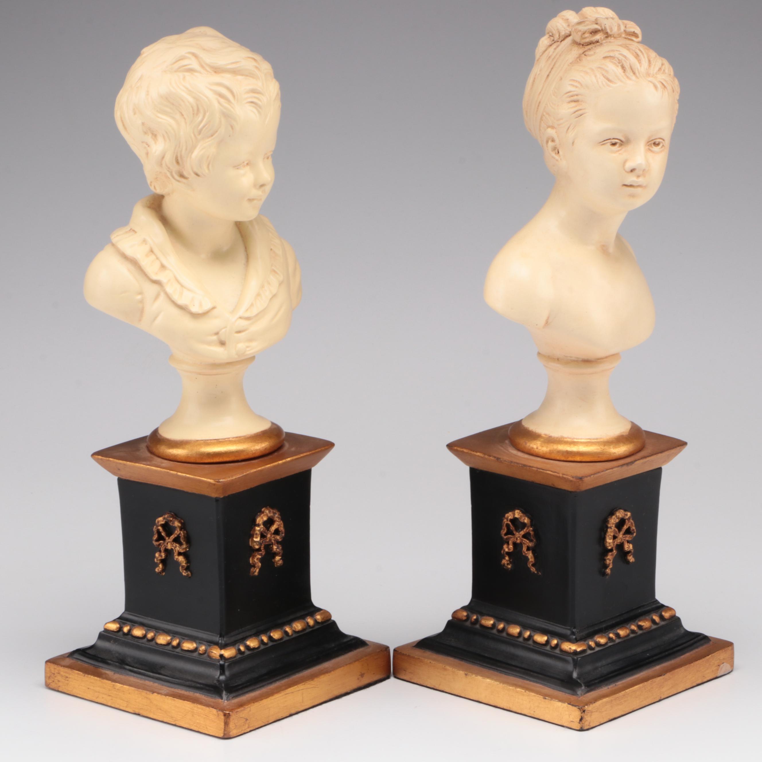 Rococo Style Mounted Composite Bust after Houdon "Des Enfants Brongniart"