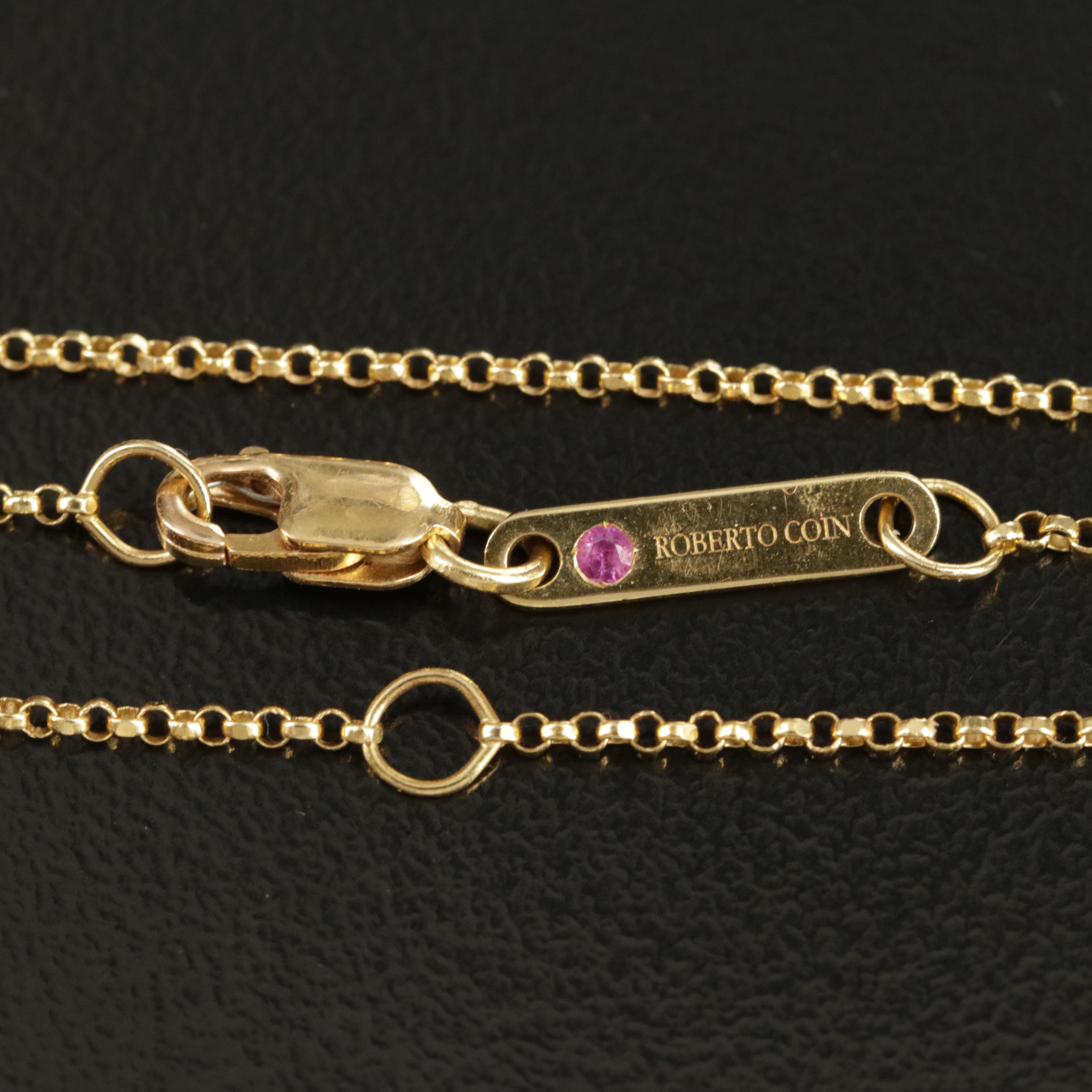 Italian Roberto Coin "Barocco" 0.12 CTW Diamond Pendant Necklace