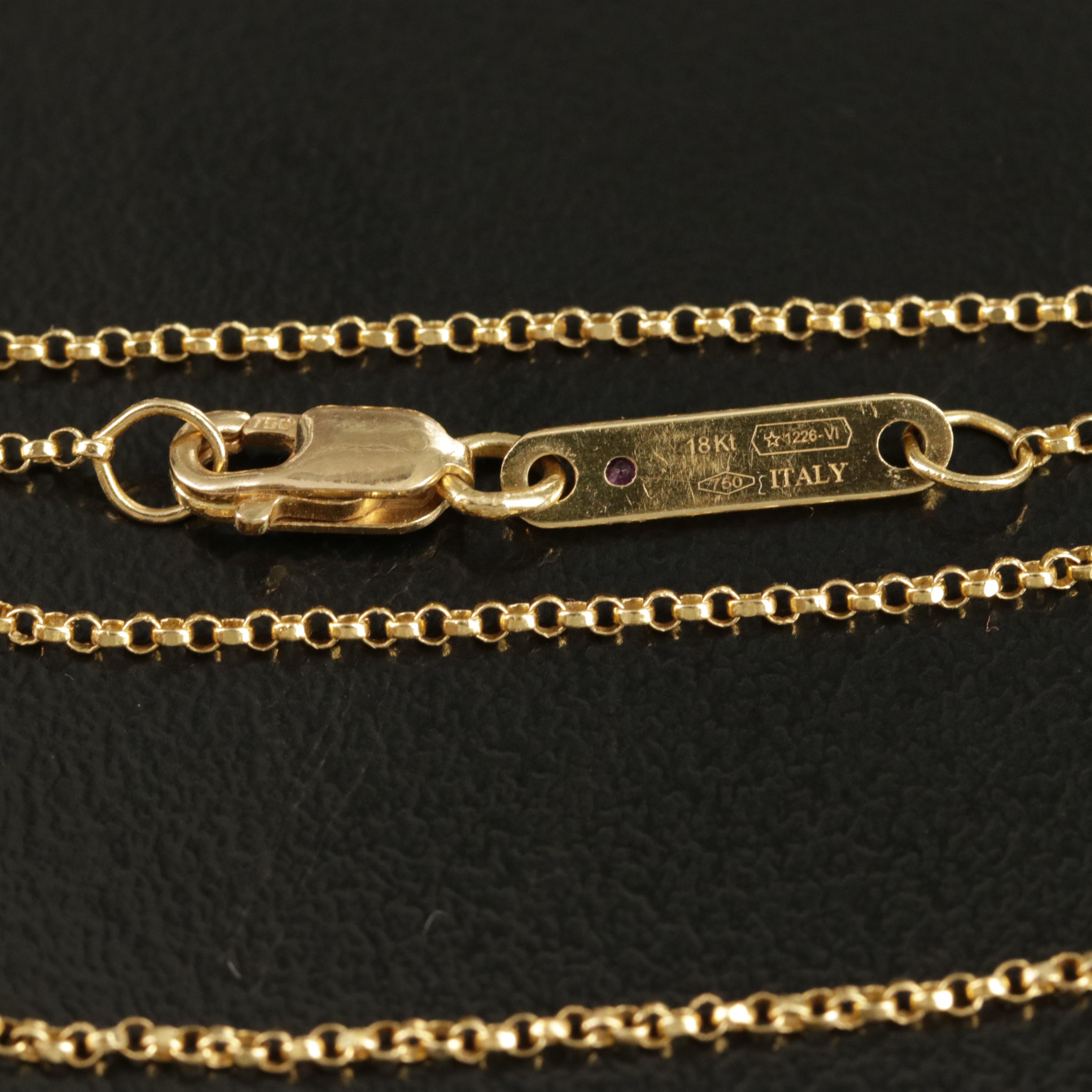 Italian Roberto Coin "Barocco" 0.12 CTW Diamond Pendant Necklace