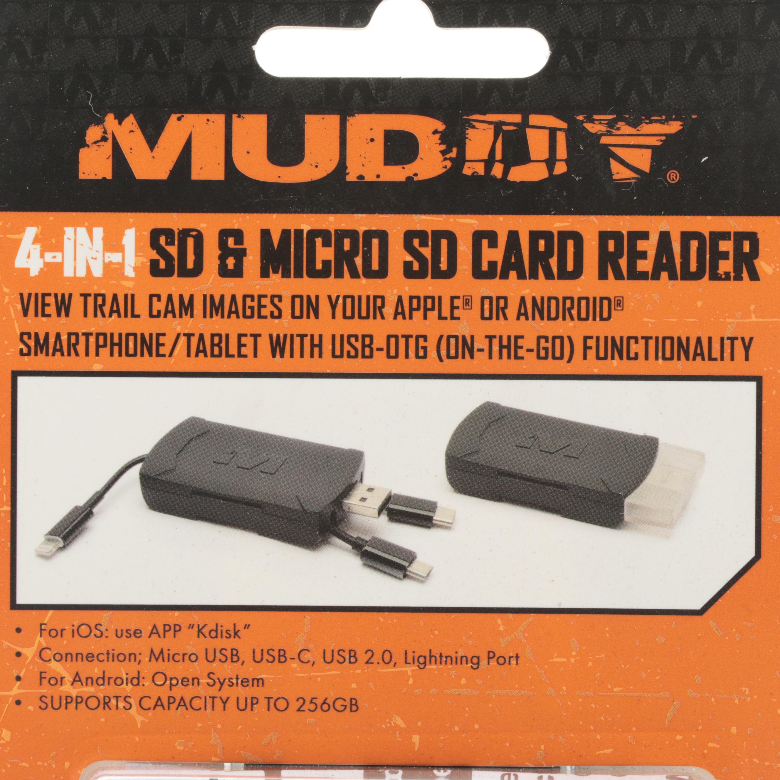 Stealth Cam Fusion X Cellular Trail Cameras with Muddy SD/Micro SD Card Reader