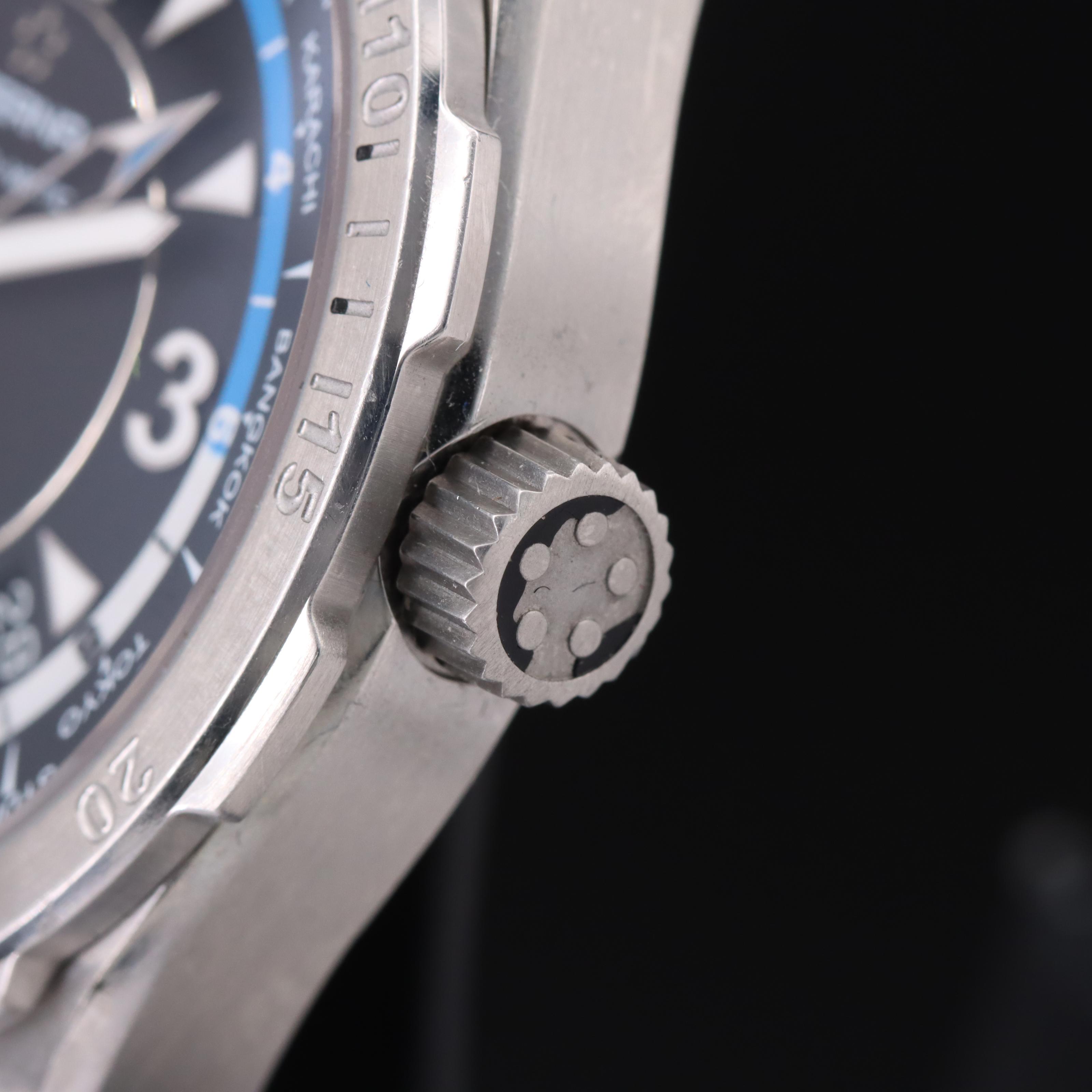 Eterna KonTiki Matic GMT World Time 42mm Steel Automatic Watch