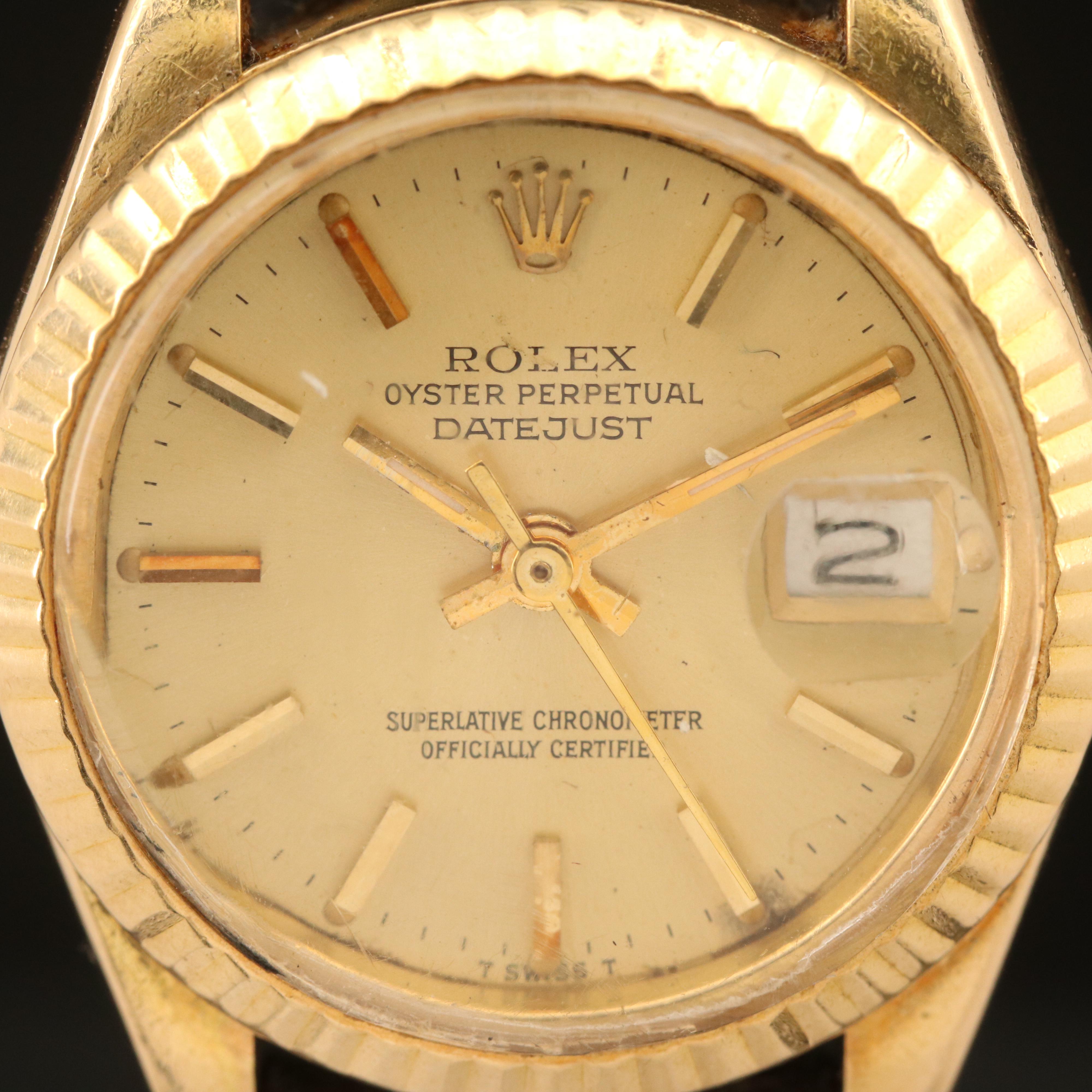 1978 - 79 18K Rolex Oyster Perpetual Datejust Watch
