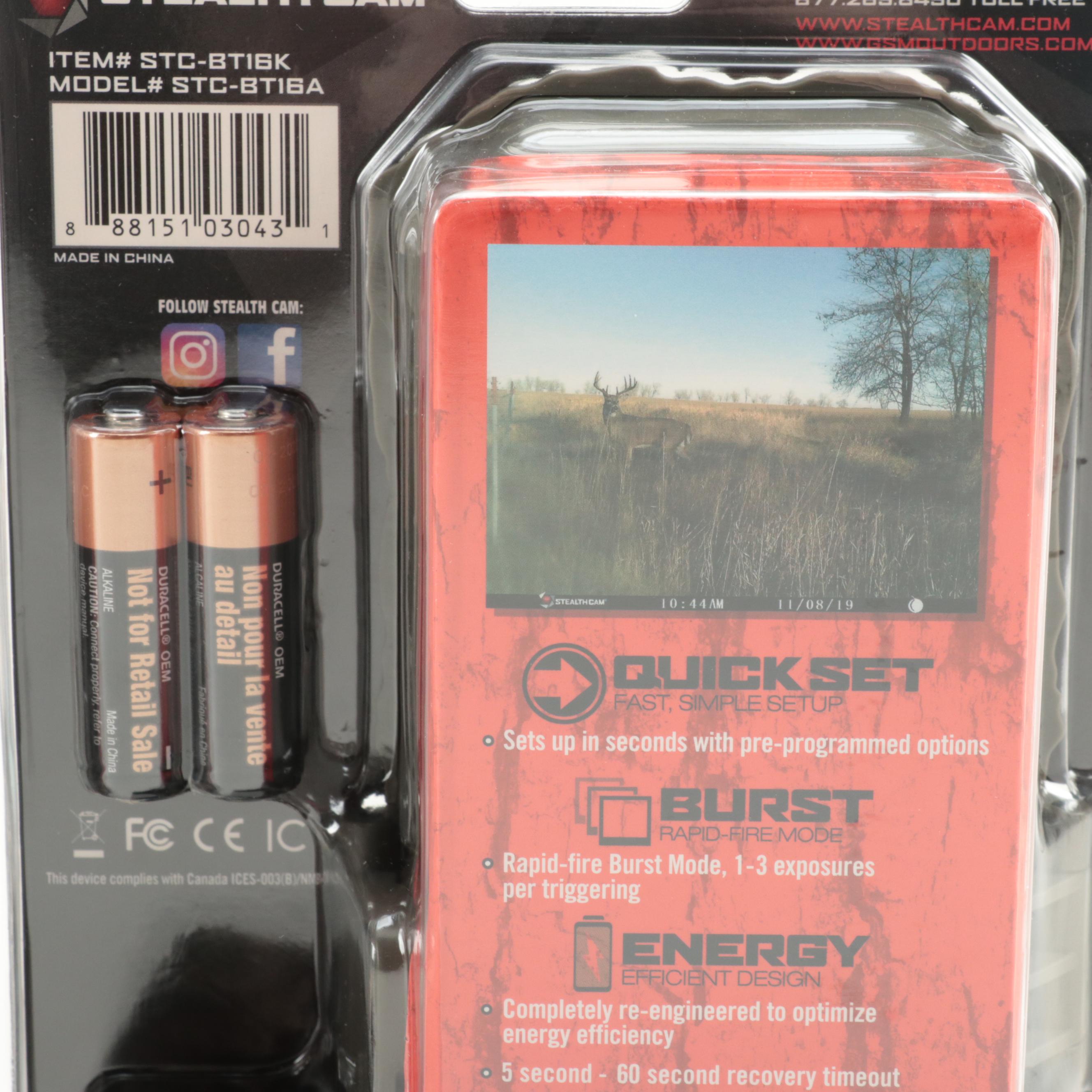 Pair of Stealth Cam Infrared Trail Cameras With SD Reader