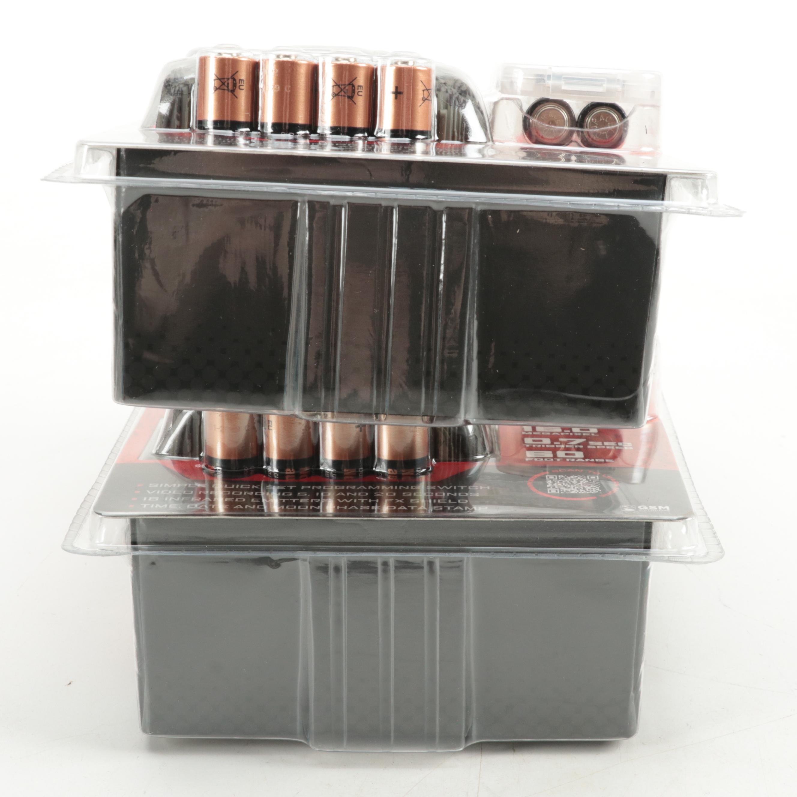 Pair of Stealth Cam Infrared Trail Cameras With SD Reader