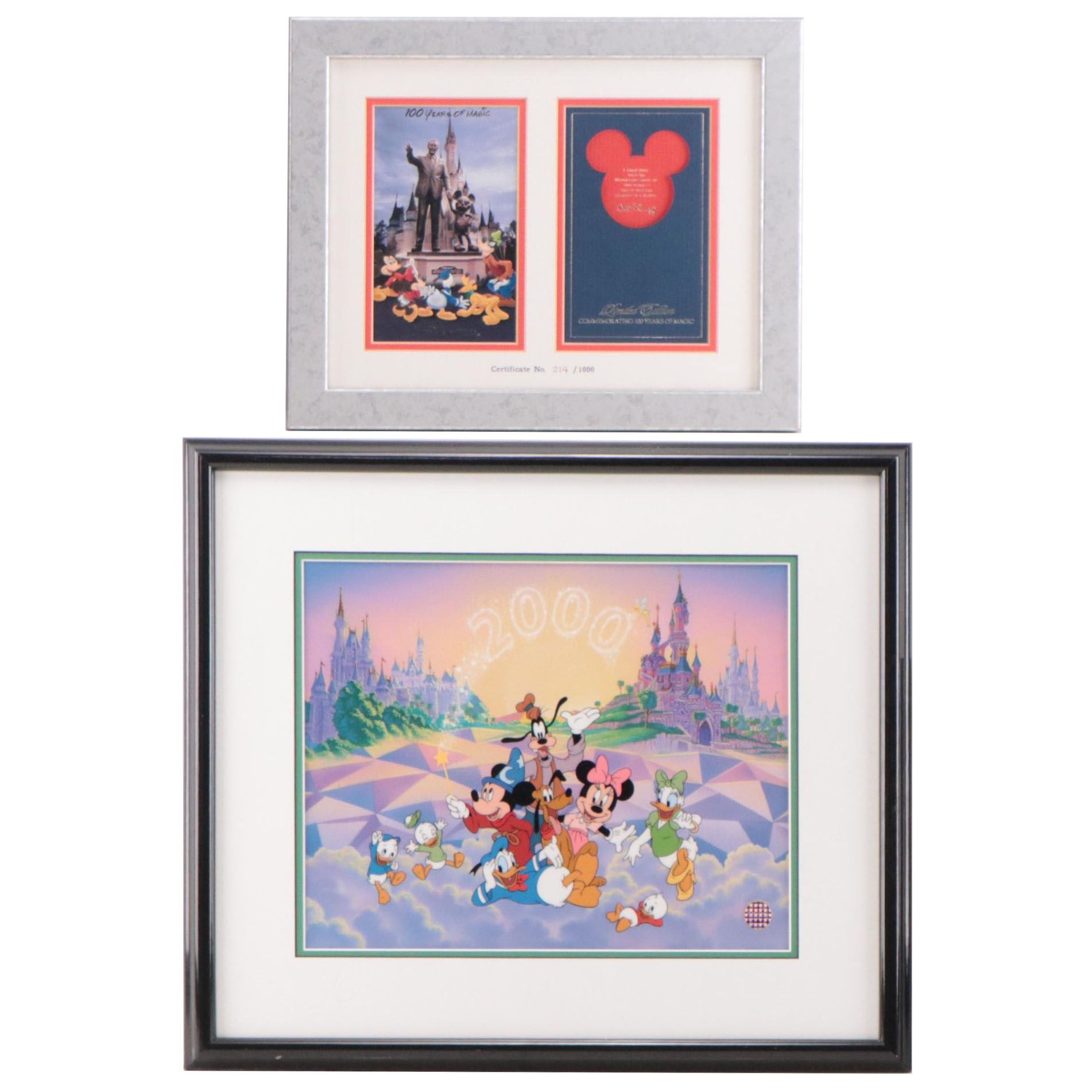 Disney Sericel "Top of the World" and Commemorative Prints, 2000