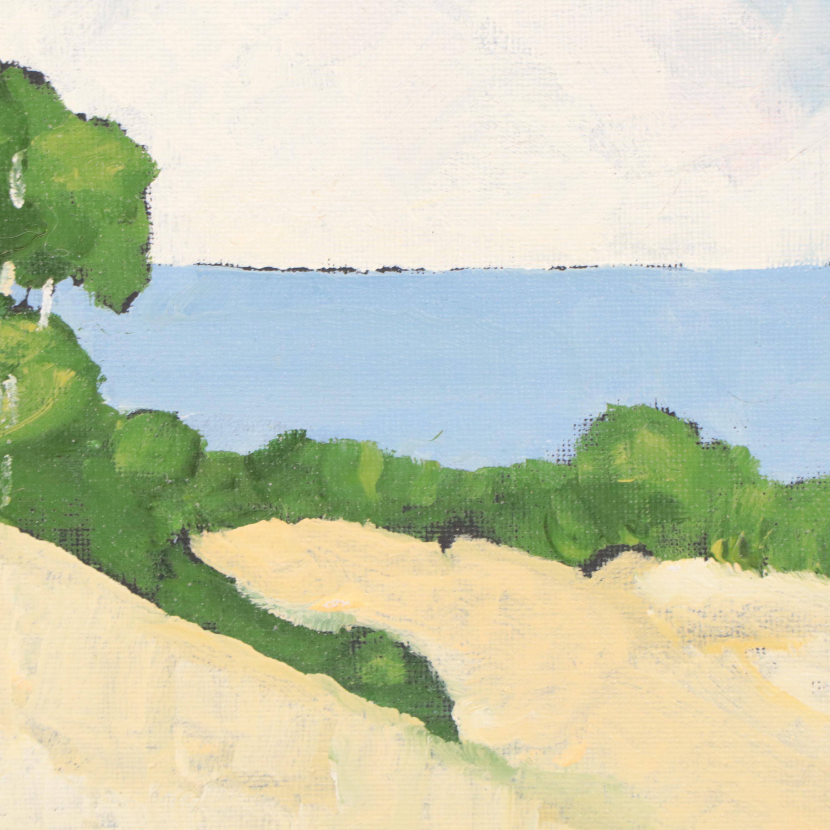 Lynne French Landscape Oil Painting of Pastoral Scene, 21st Century