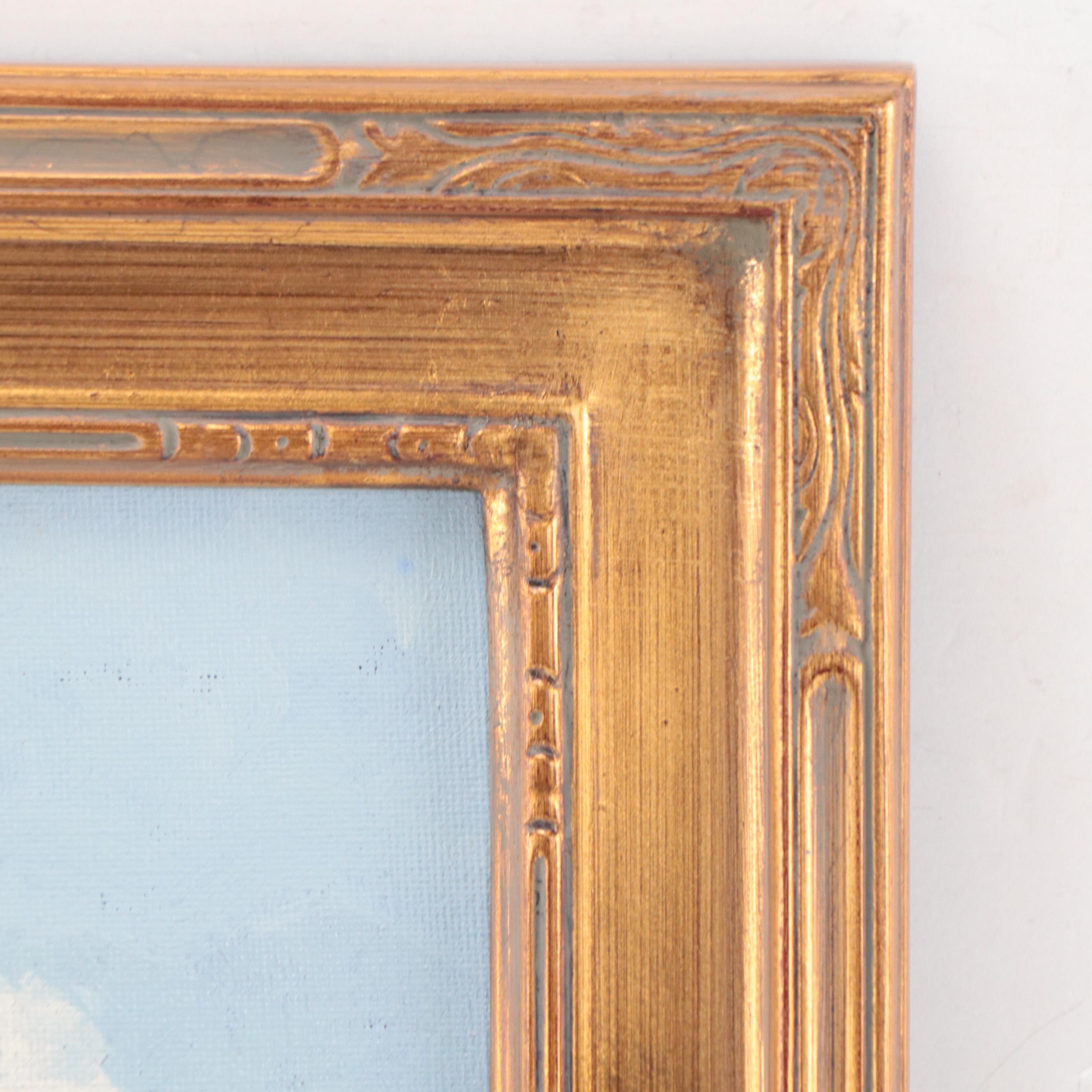 Lynne French Landscape Oil Painting of Pastoral Scene, 21st Century