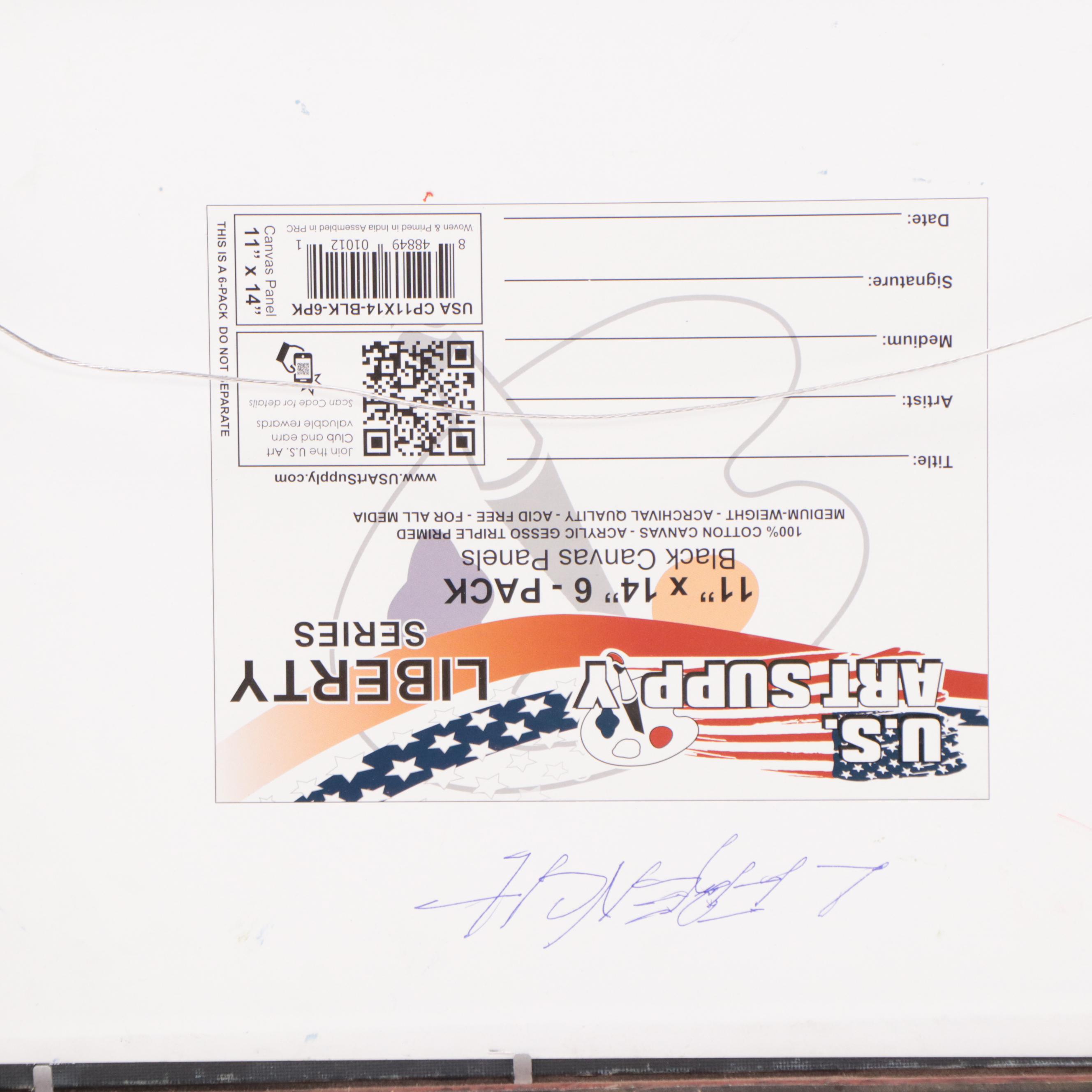 Lynne French Landscape Oil Painting of Pastoral Scene, 21st Century