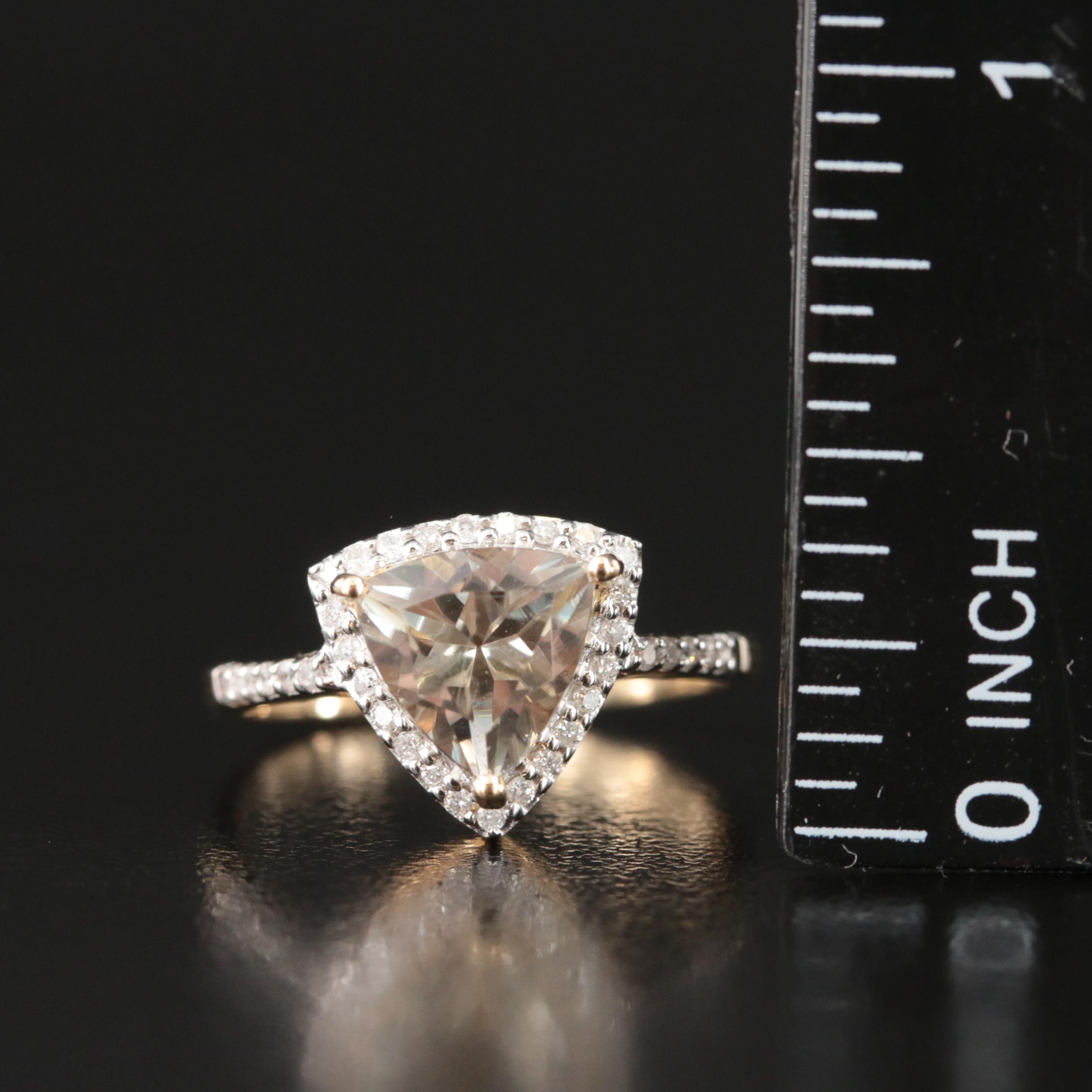 14K Zultanite and Diamond Ring