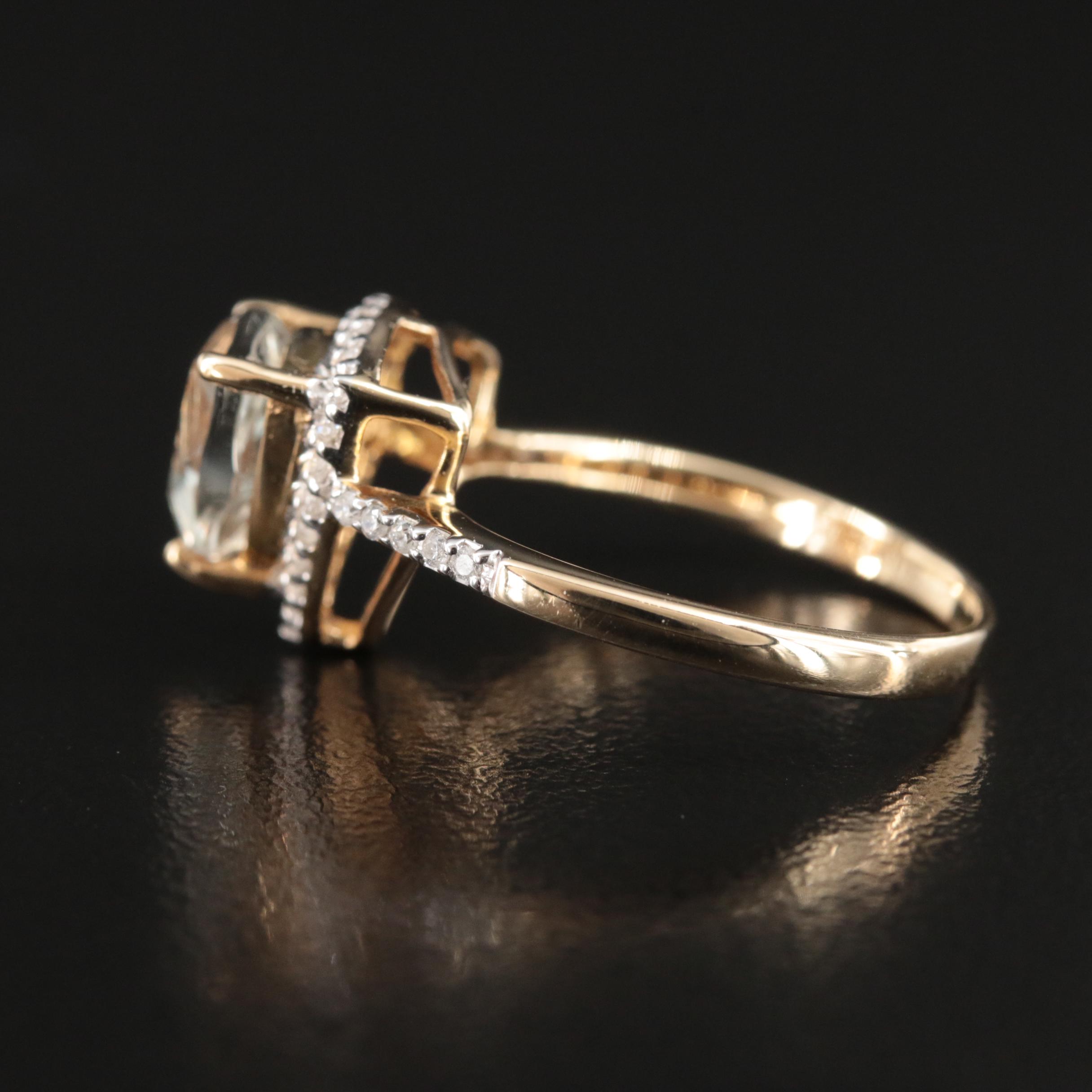 14K Zultanite and Diamond Ring