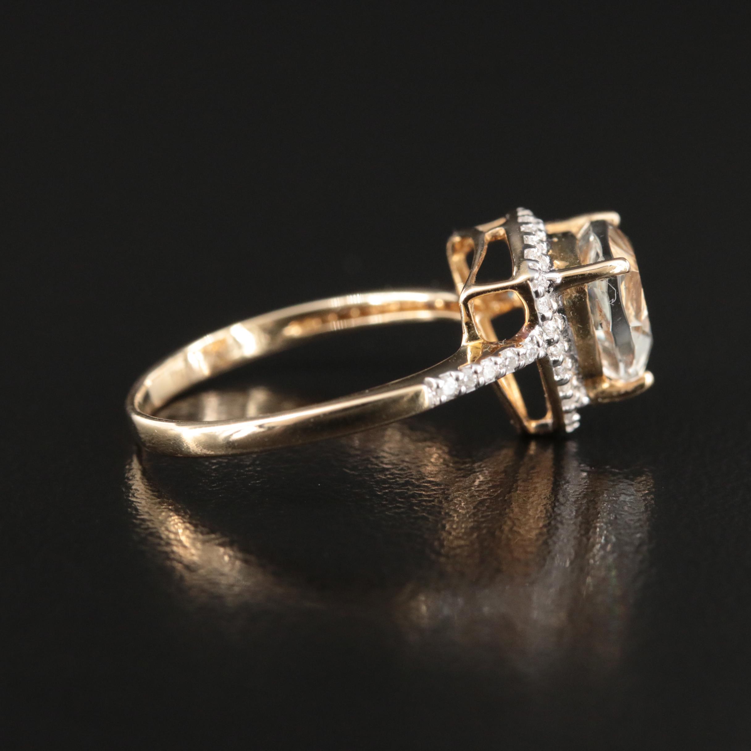 14K Zultanite and Diamond Ring