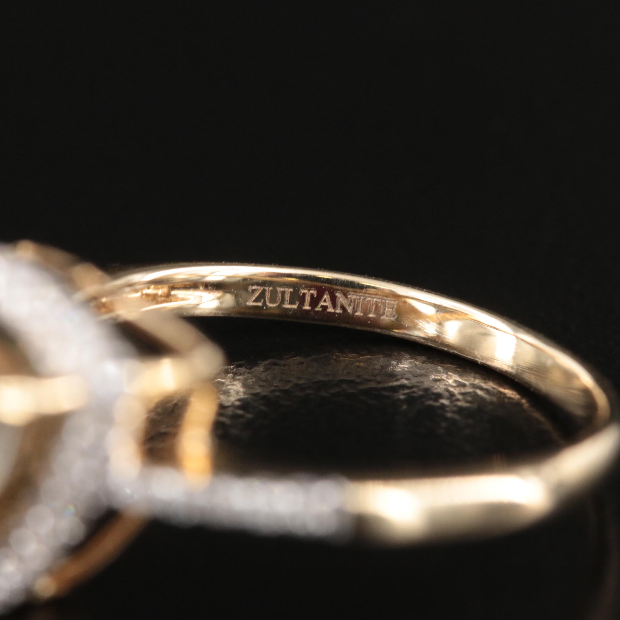 14K Zultanite and Diamond Ring