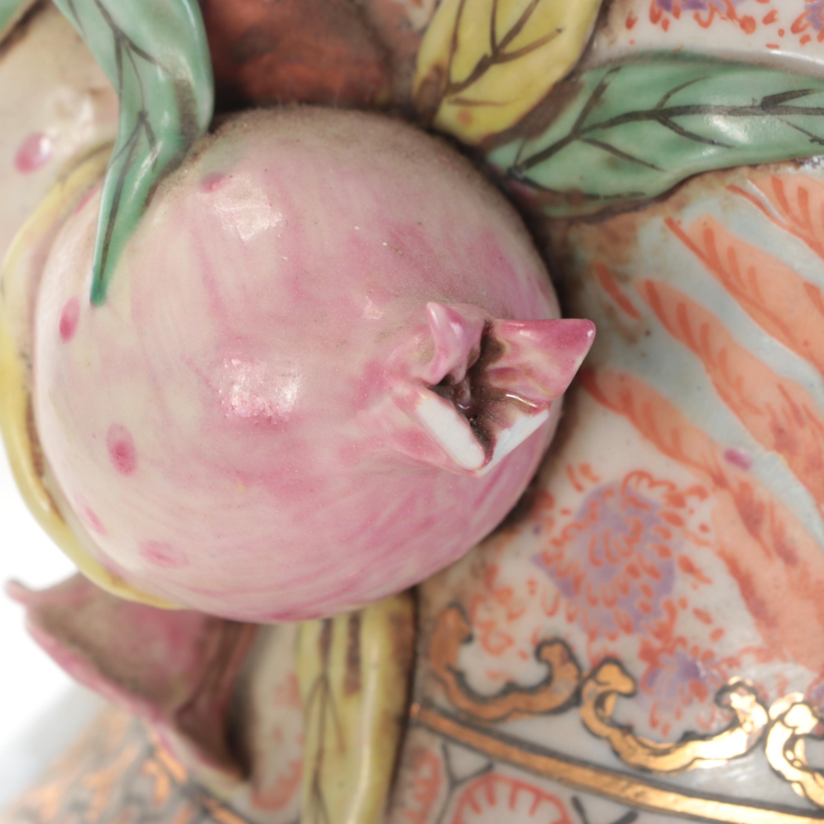 Chinese Export Style Hunting Scene Pomegranate Handled Vases