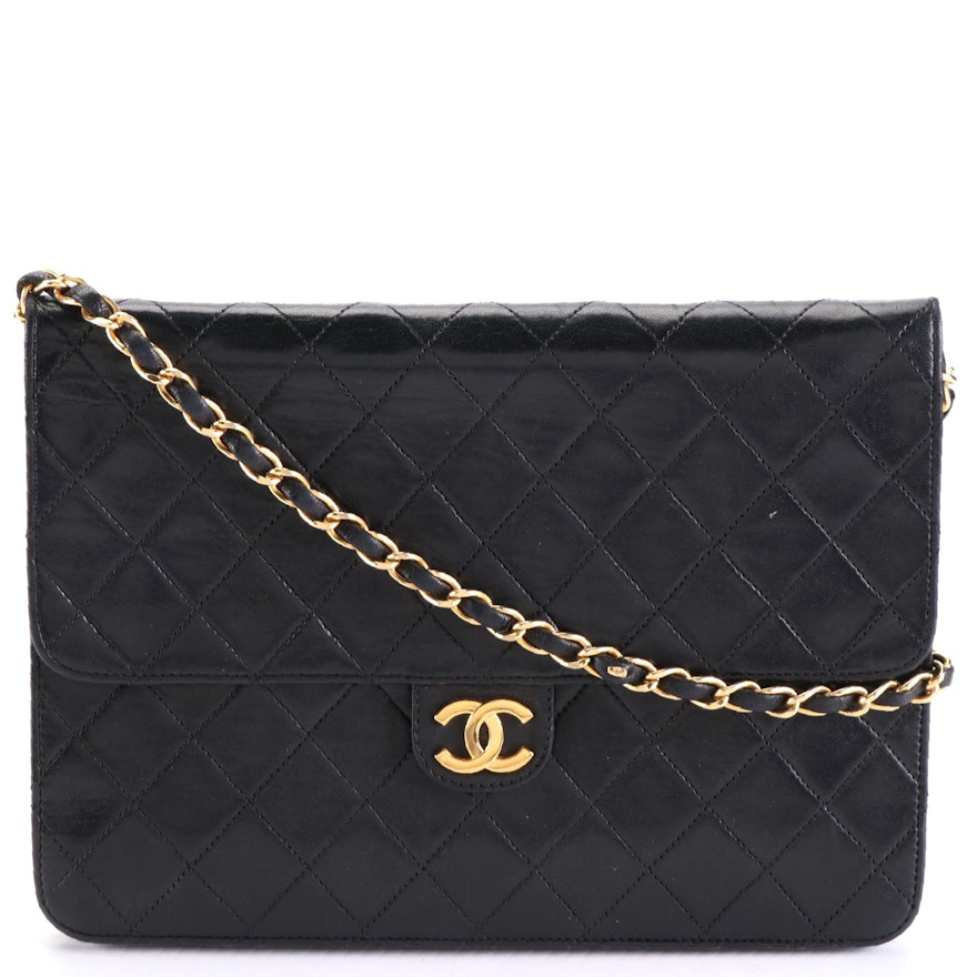 Chanel CC Flap Front Bag in Quilted Leather
