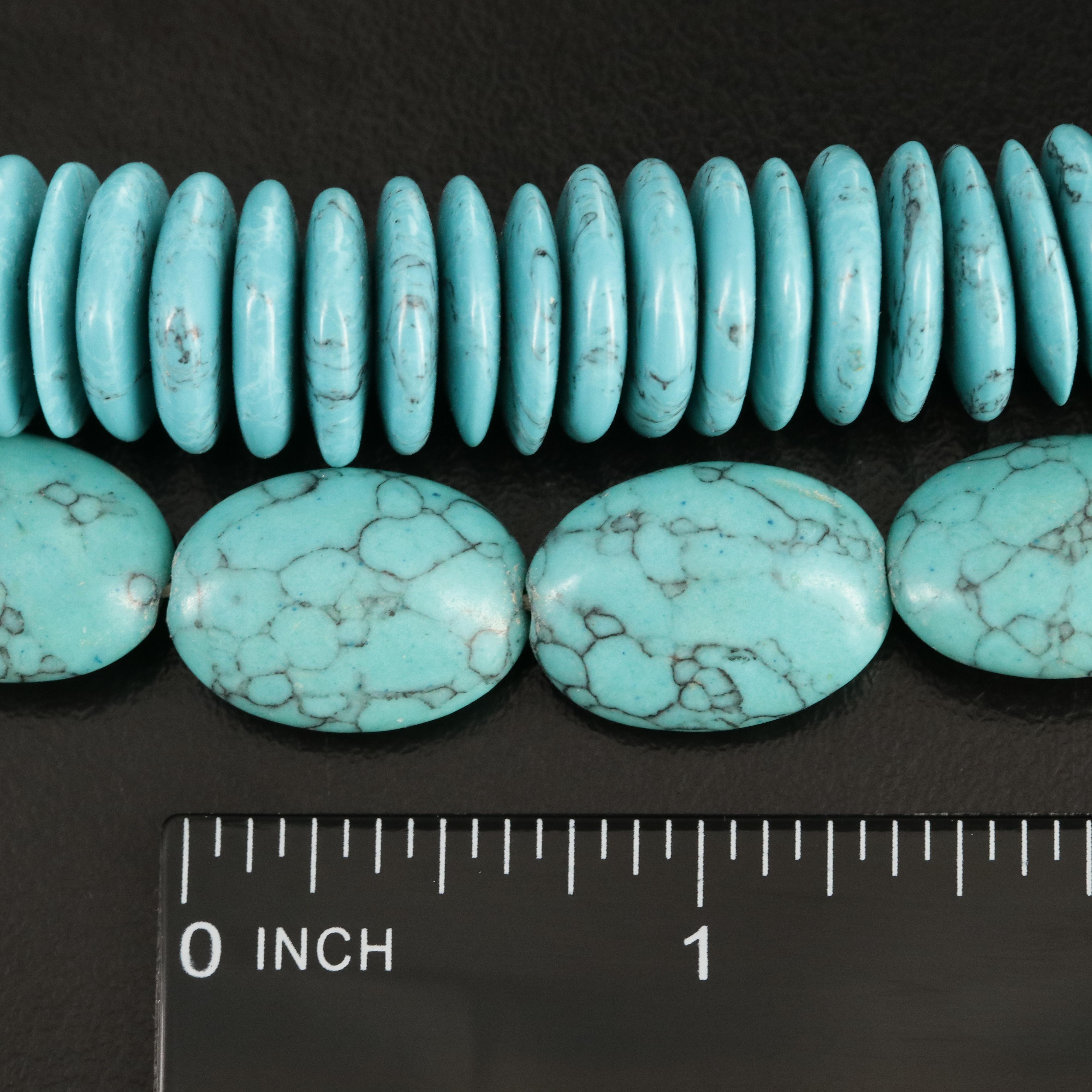 Faux Turquoise Necklaces Including Sterling and Museum of Modern Arts