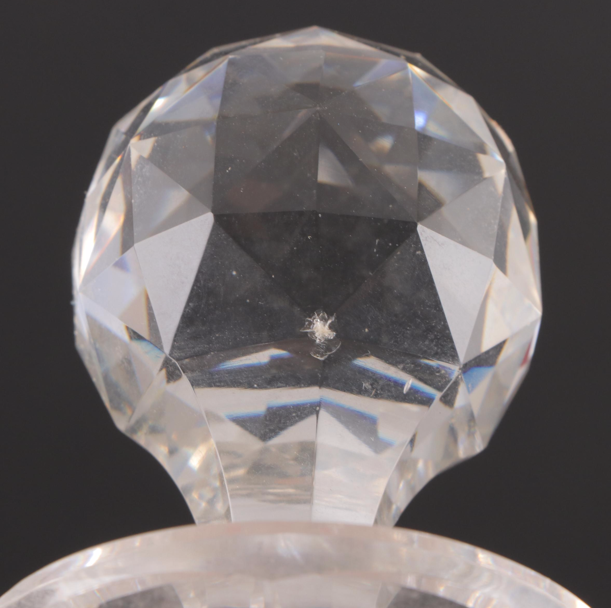 Brilliant Cut Glass Cane Pattern Claret Decanter with Stopper, Late 19th Century