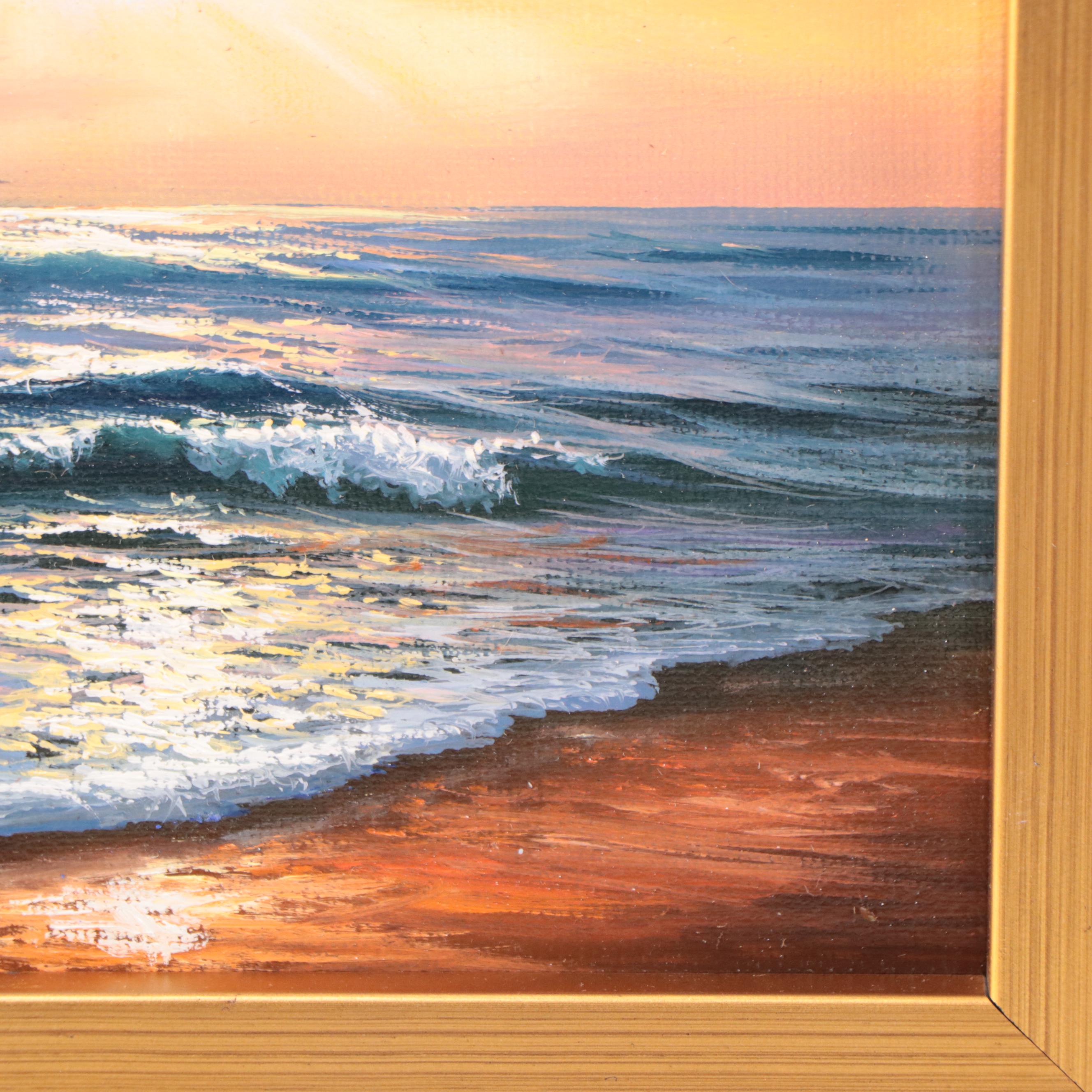 Jevgenijus Litvinas Seascape Oil Painting, 21st Century